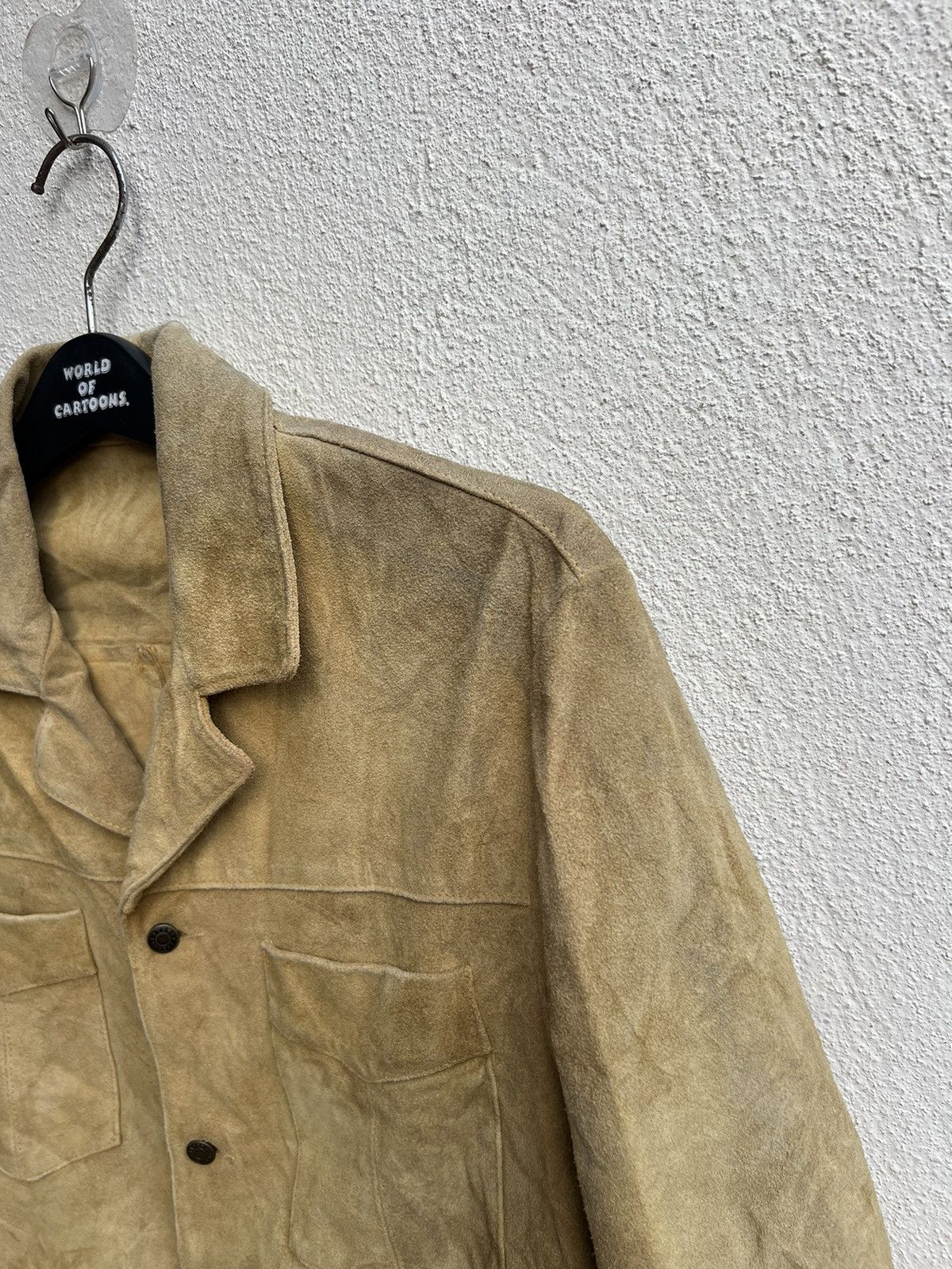Leather RARE! Vintage Vent Couvert Paris Patina Suede Leather Shirt Size US M / EU 48-50 / 2 - 7 Thumbnail