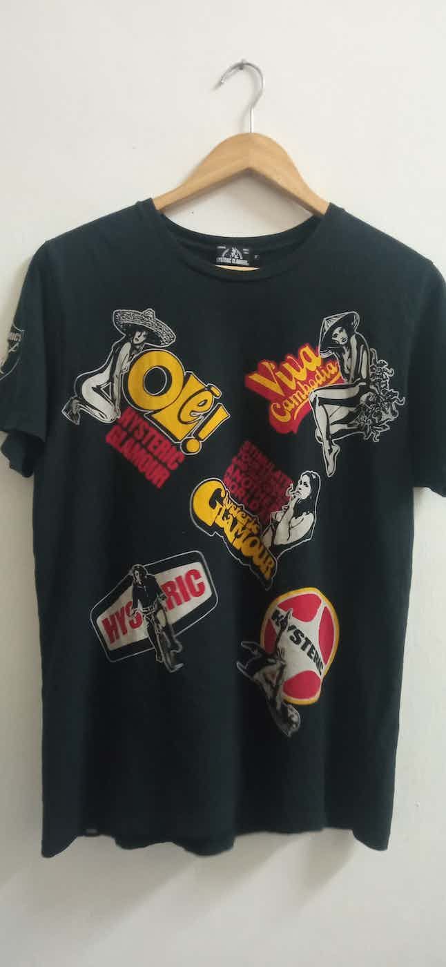 image of Hysteric Glamours All Logo Tee in Black, Men's (Size Medium)