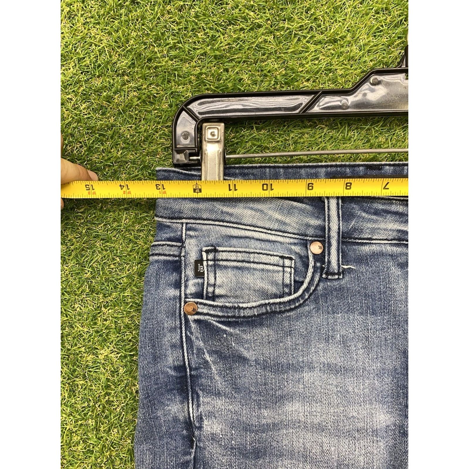 Vintage Judy Blue Jeans Womens 1/25 Mid Rise Skinny Medium Wash Whiskered Slimming 25x25 Blue Denim High-Rise? No, keep strict original words. Size 25" / US 0 / IT 36 - 6 Thumbnail