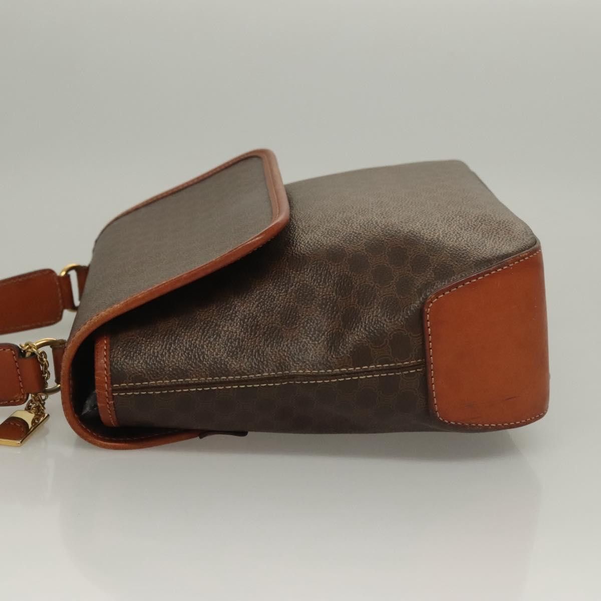 Celine CELINE Macadam Canvas Hand Bag Pvc Leather Brown Gold Size ONE SIZE - 5 Thumbnail