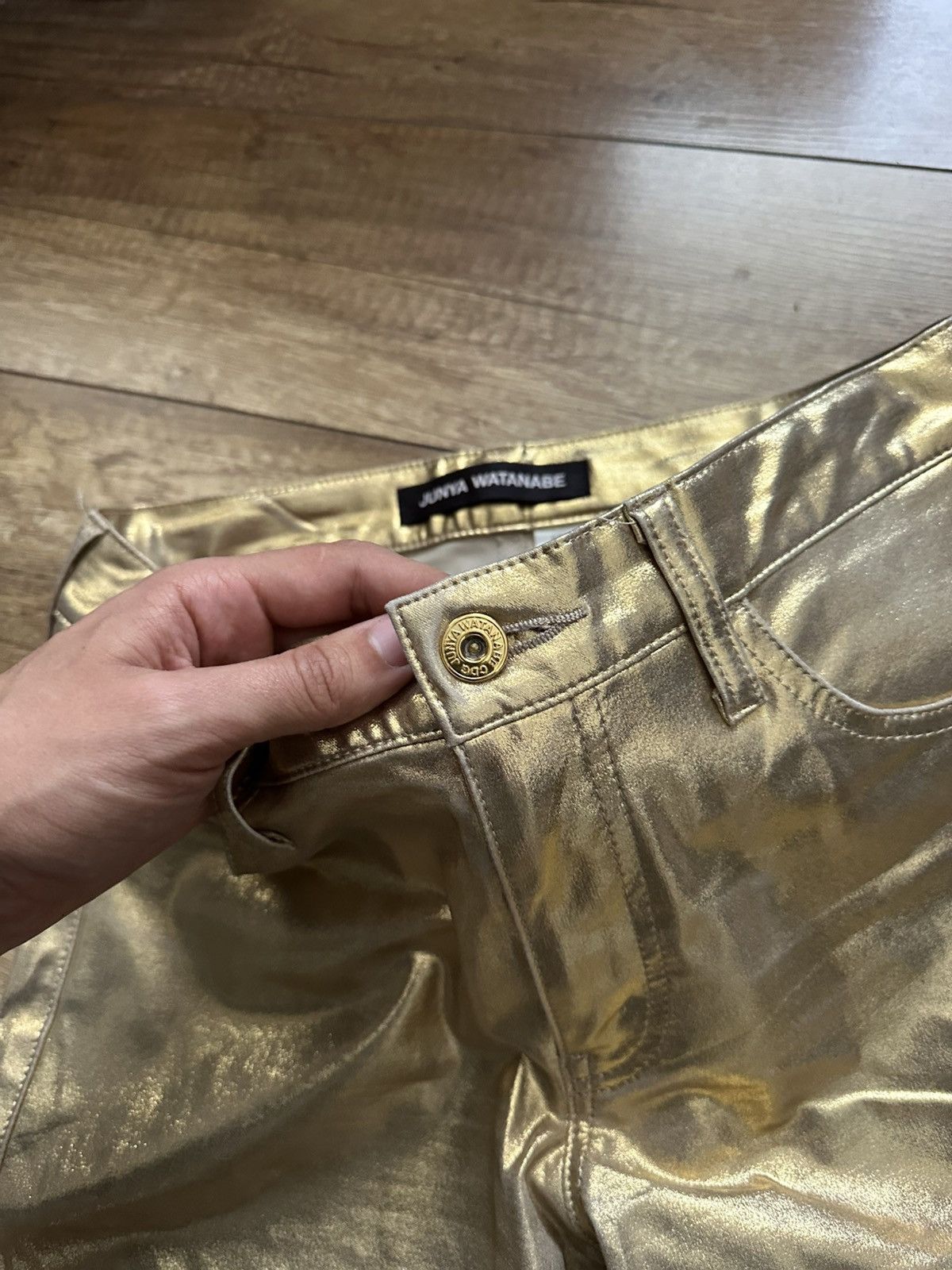 Junya Watanabe Junya Watanabe Japanese Gold Pants Trousers Size 24" / US 00 / IT 34 - 8 Thumbnail
