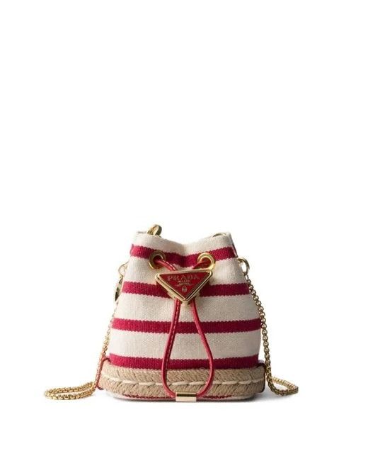 Prada o1B3y1r0526 Size: OS / Striped Fabric Mini-Pouch Multicolor Size ONE SIZE - 1 Preview