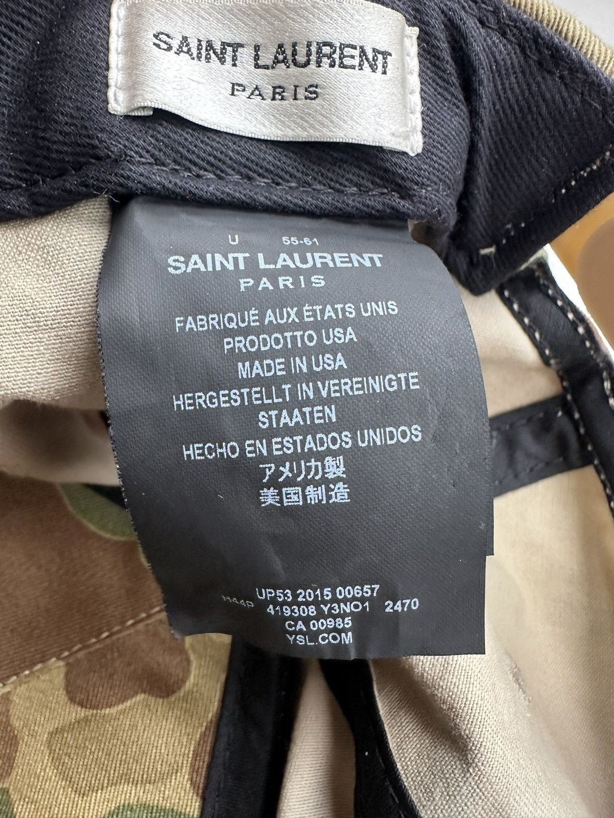 Yves Saint Laurent SS16 Grail Saint Laurent camouflage camo trucker hat cap Size ONE SIZE - 12 Thumbnail
