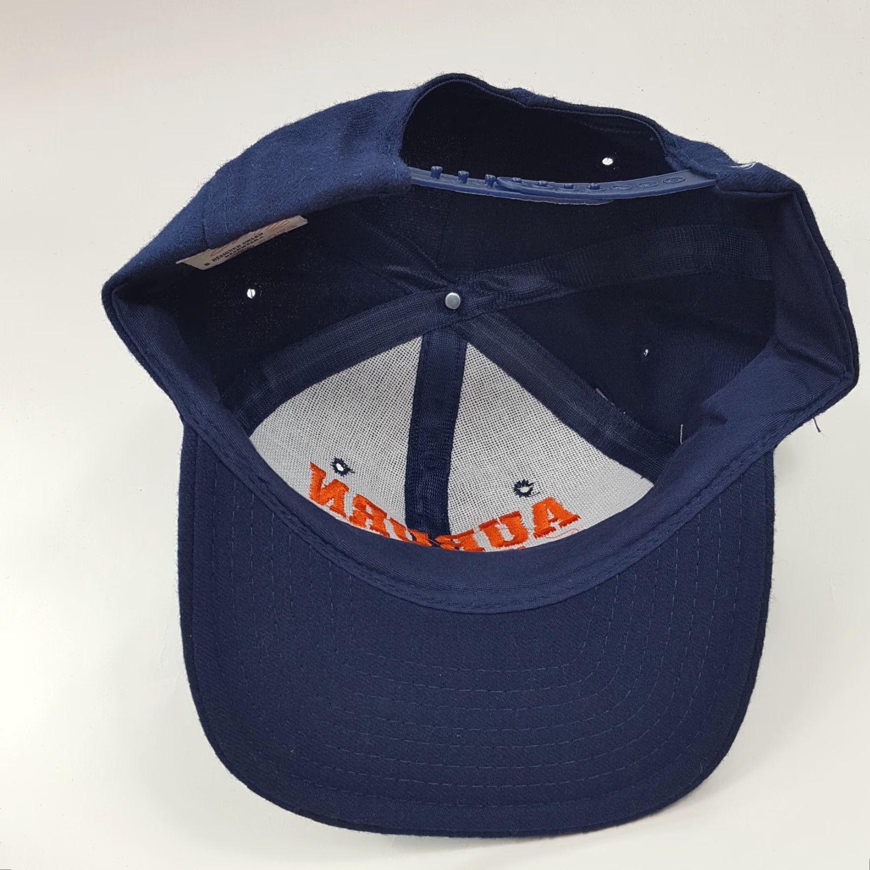 NCAA VINTAGE Auburn University Tigers NCAA Snapback Hat Baseball Cap 90s Adjustable Blue Mens Size ONE SIZE - 7 Thumbnail
