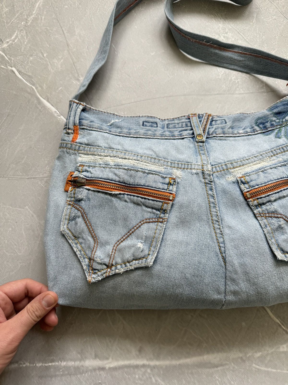 Miss Sixty Vintage y2k Miss Sixty Denim Shoulder Bag Upcycple Rework Size ONE SIZE - 4 Thumbnail