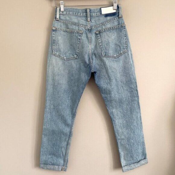 RE/DONE Re/Done (Levi’s) High Rise Straight Distressed Jeans - 27" Size 27" / US 4 / IT 40 - 12 Thumbnail
