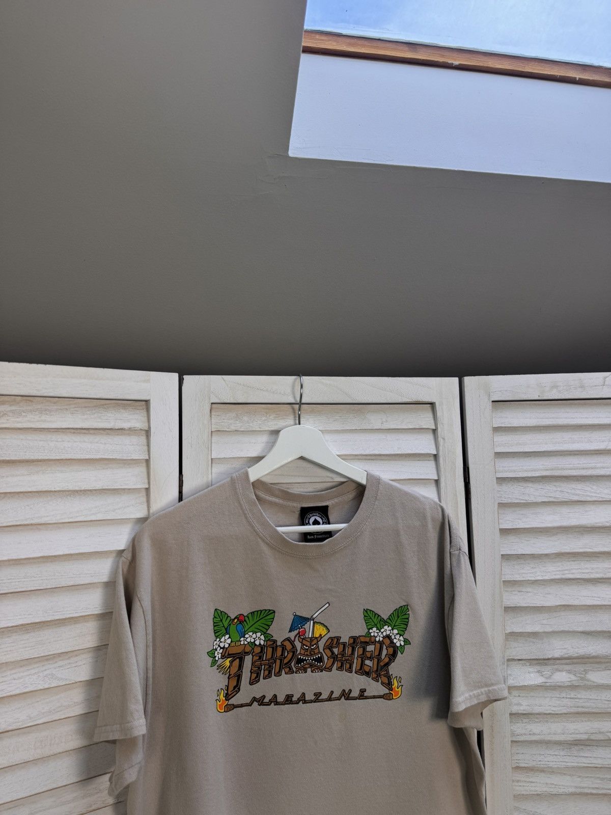Thrasher Thrasher Magazine Tiki Logo Graphic T-Shirt Beige Size L Size US L / EU 52-54 / 3 - 1 Thumbnail