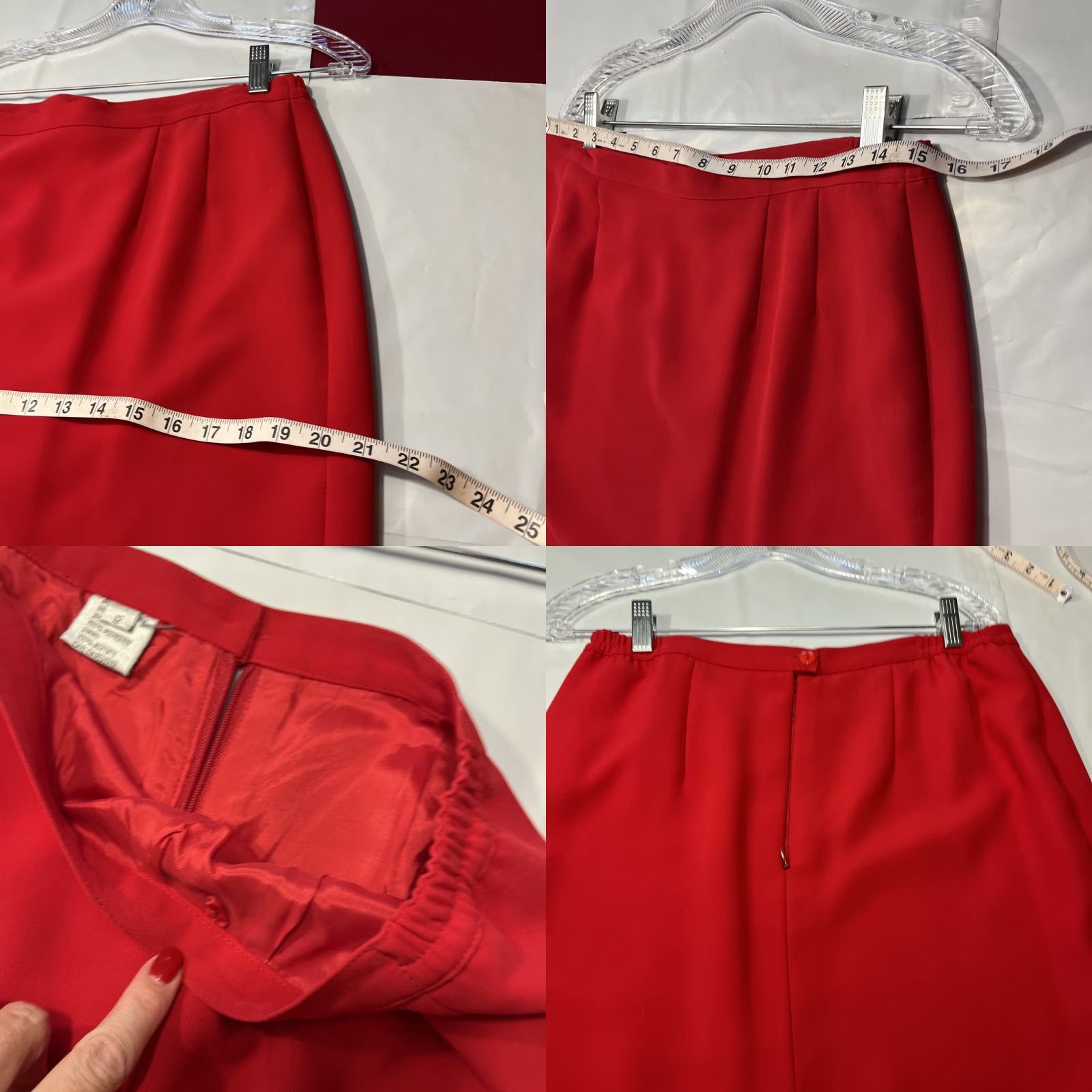 Vintage VINTAGE John Meyer of Norwich RED Dragonfly Blazer Skirt SET Business Suit Women’s Sz 12 Size 34" / US 12 / IT 48 - 11 Thumbnail