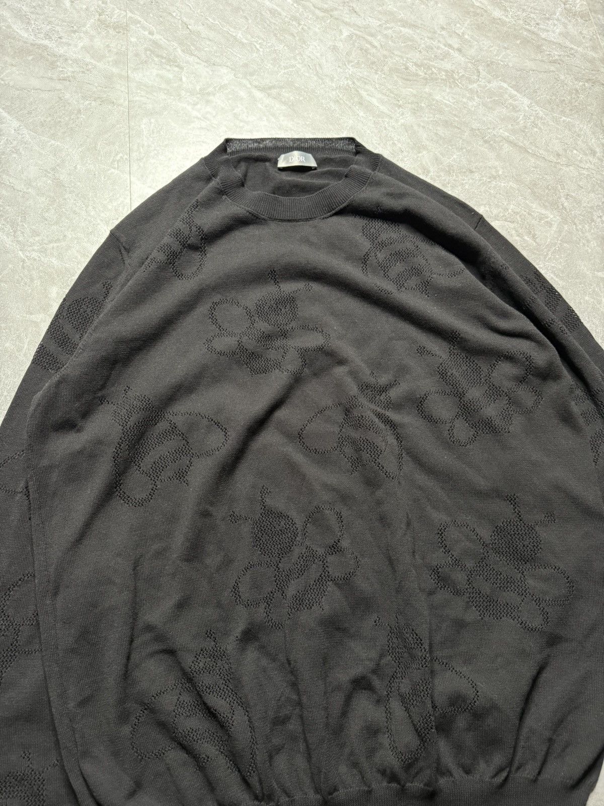 Dior × Kaws Dior x Kaws Bee Jacquard Knit Sweater Size US L / EU 52-54 / 3 - 4 Thumbnail