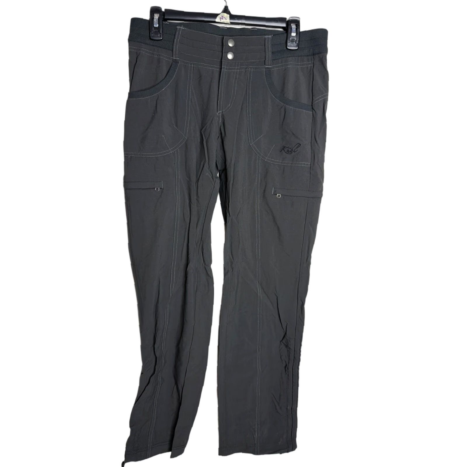 Vintage KuhL Womens Pants Cargo Black 4 Straight Leg Lightweight Outdoor EUC Size 27" / US 4 / IT 40 - 1 Thumbnail