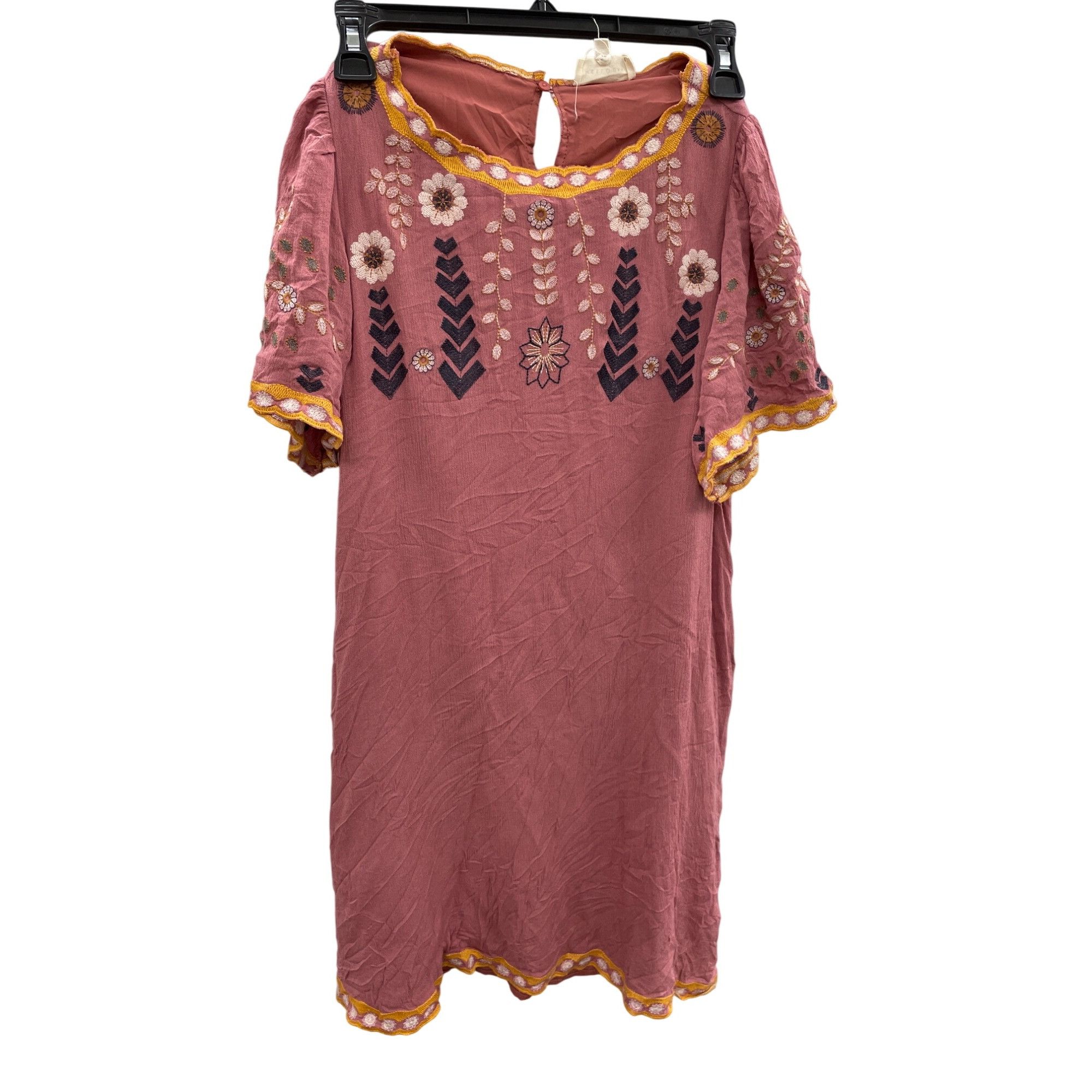 Other Mello Day womans coral Embroidered Rayon Bohemian Dress Size Size M / US 6-8 / IT 42-44 - 1 Thumbnail