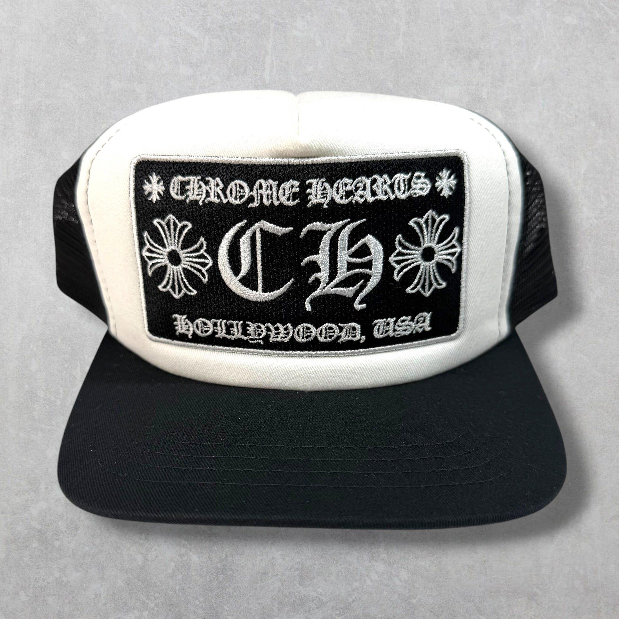 Chrome Hearts Chrome Hearts CH Hollywood Trucker Hat White Size ONE SIZE - 1 Thumbnail