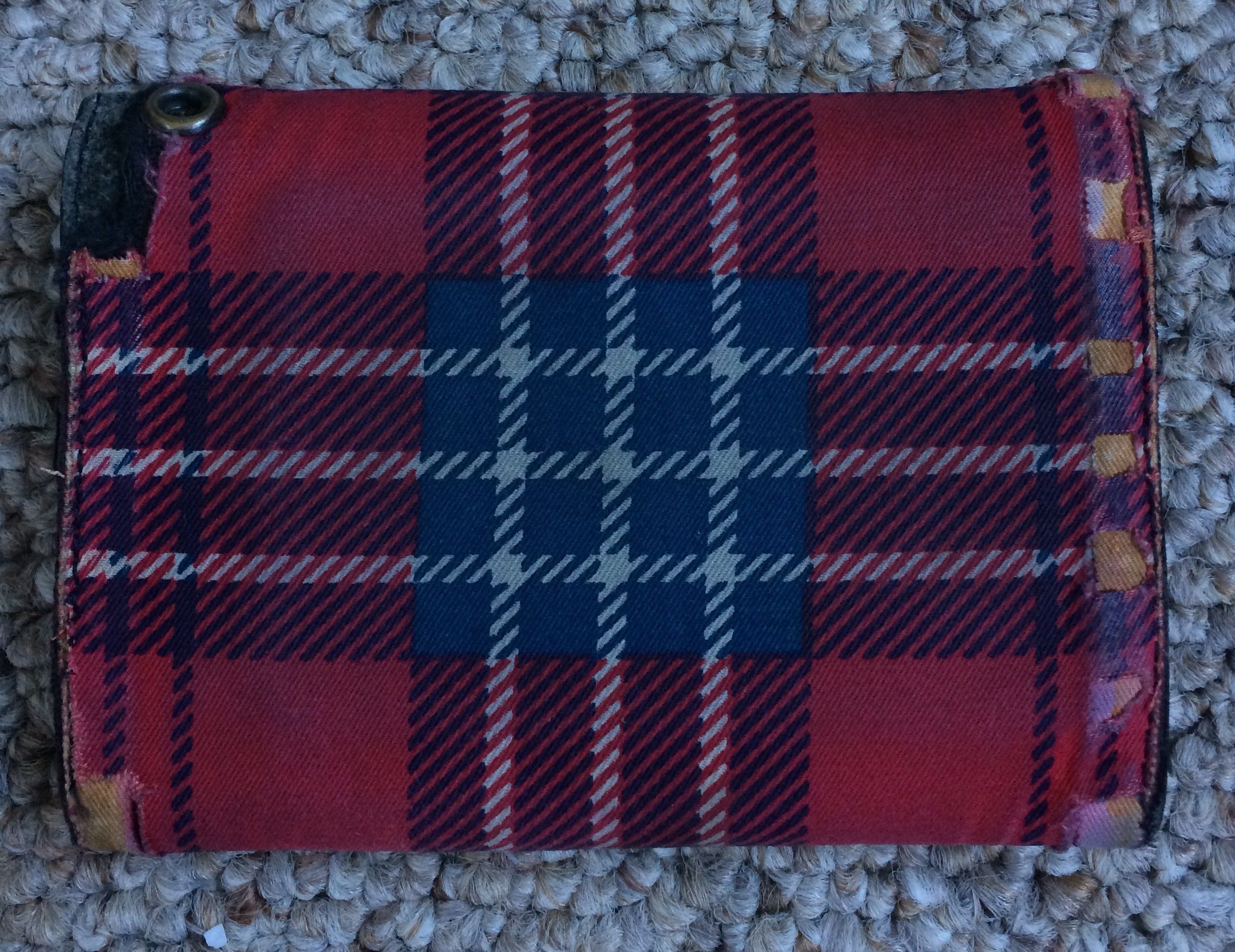 Number (N)ine S/S 2006 Number (N)ine Distressed Plaid Leather Wallet Size ONE SIZE - 3 Thumbnail