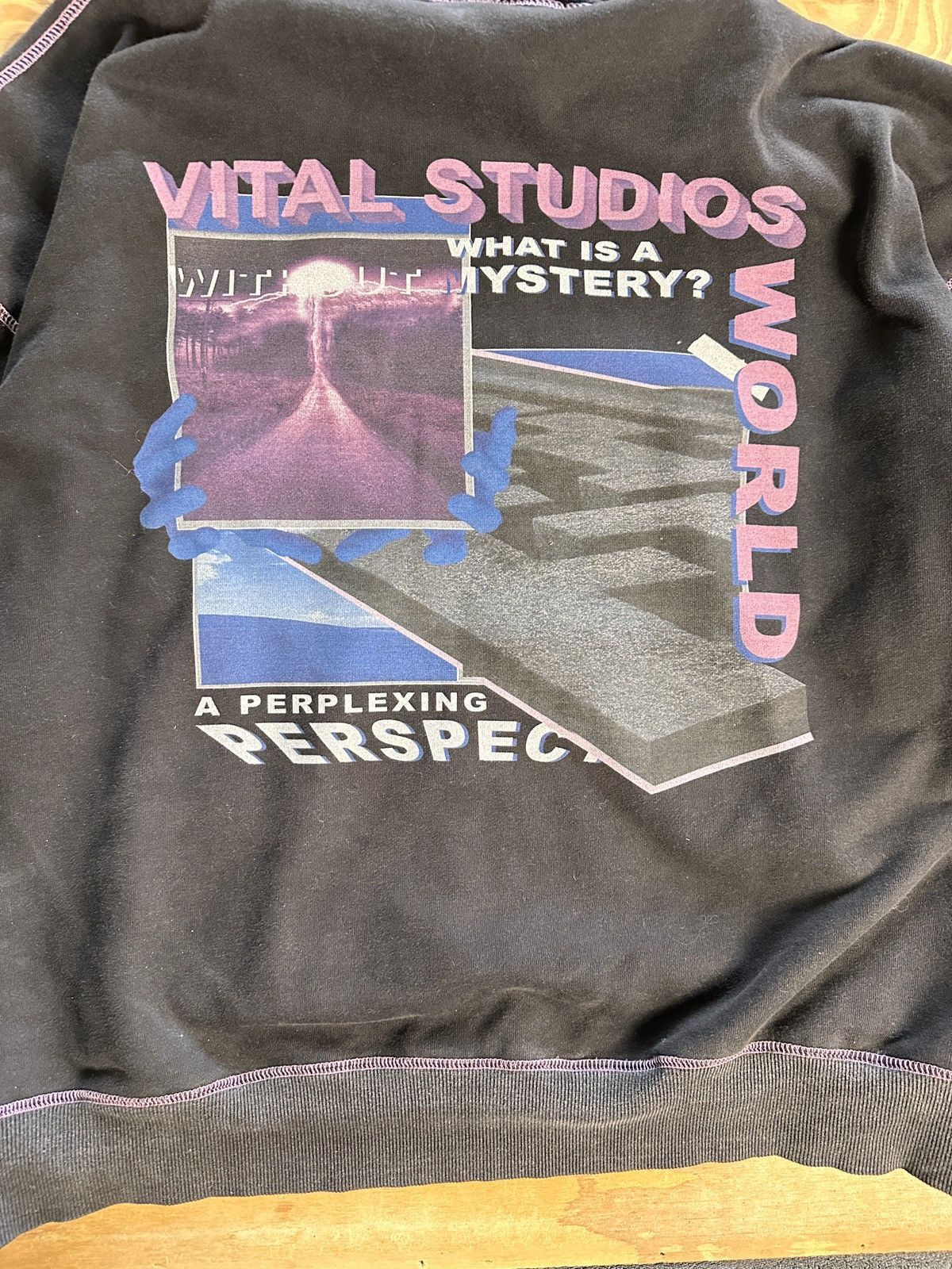 Other Black Vital Studios hoodie with purple accents Size US XL / EU 56 / 4 - 7 Thumbnail