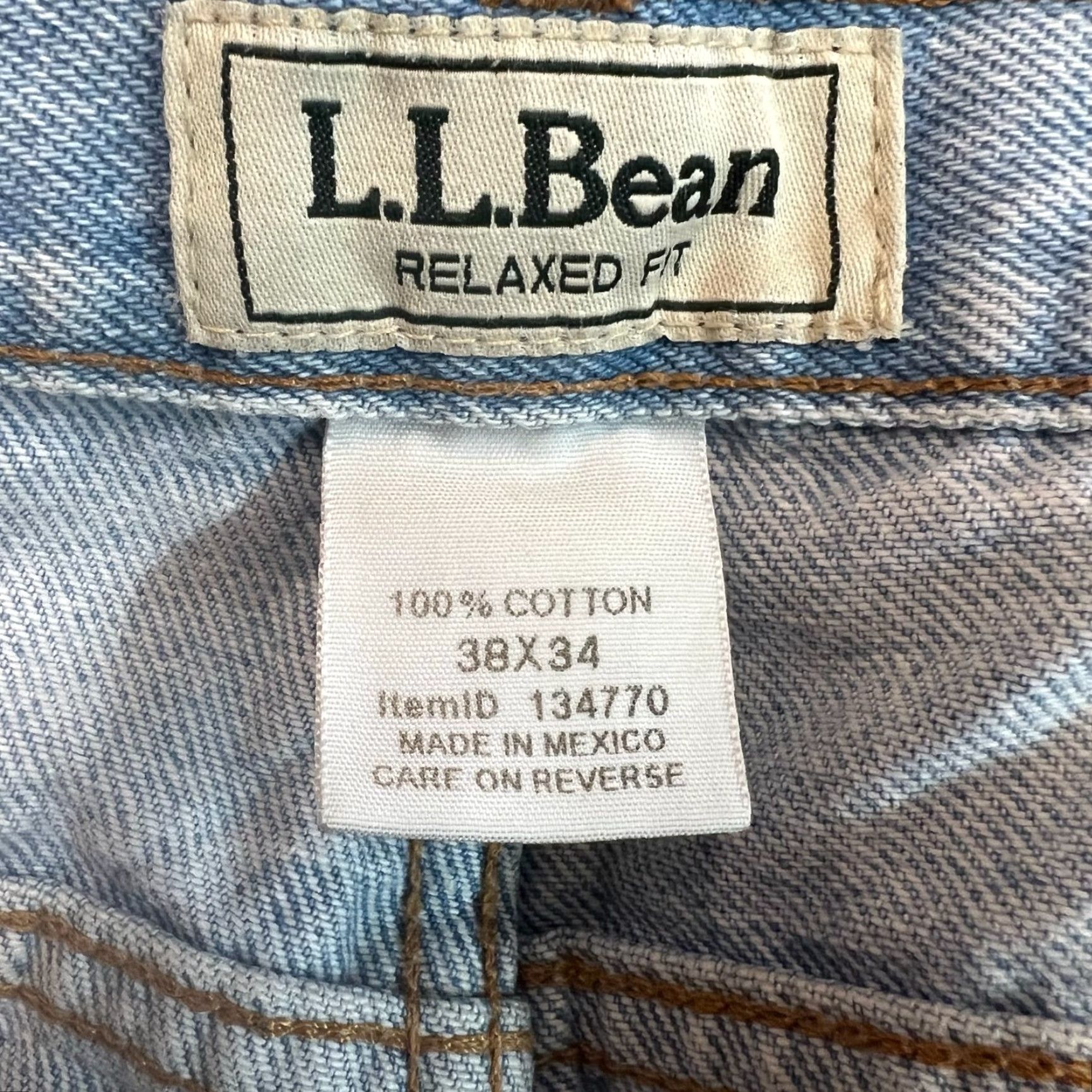 Vintage VINTAGE L.L. Bean Jeans Mens 38x34 Straight Blue Denim Relaxed Distressed Classic Size US 38 / EU 54 - 7 Thumbnail