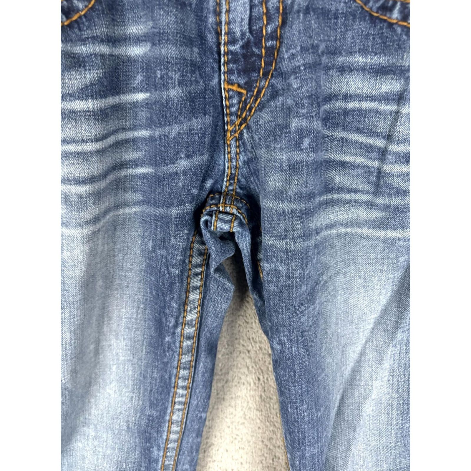 True Religion True Religion Jeans Mens 30 Blue Straight Big T Red Org Flap Pockets Denim Shirt? Size US 30 / EU 46 - 4 Thumbnail