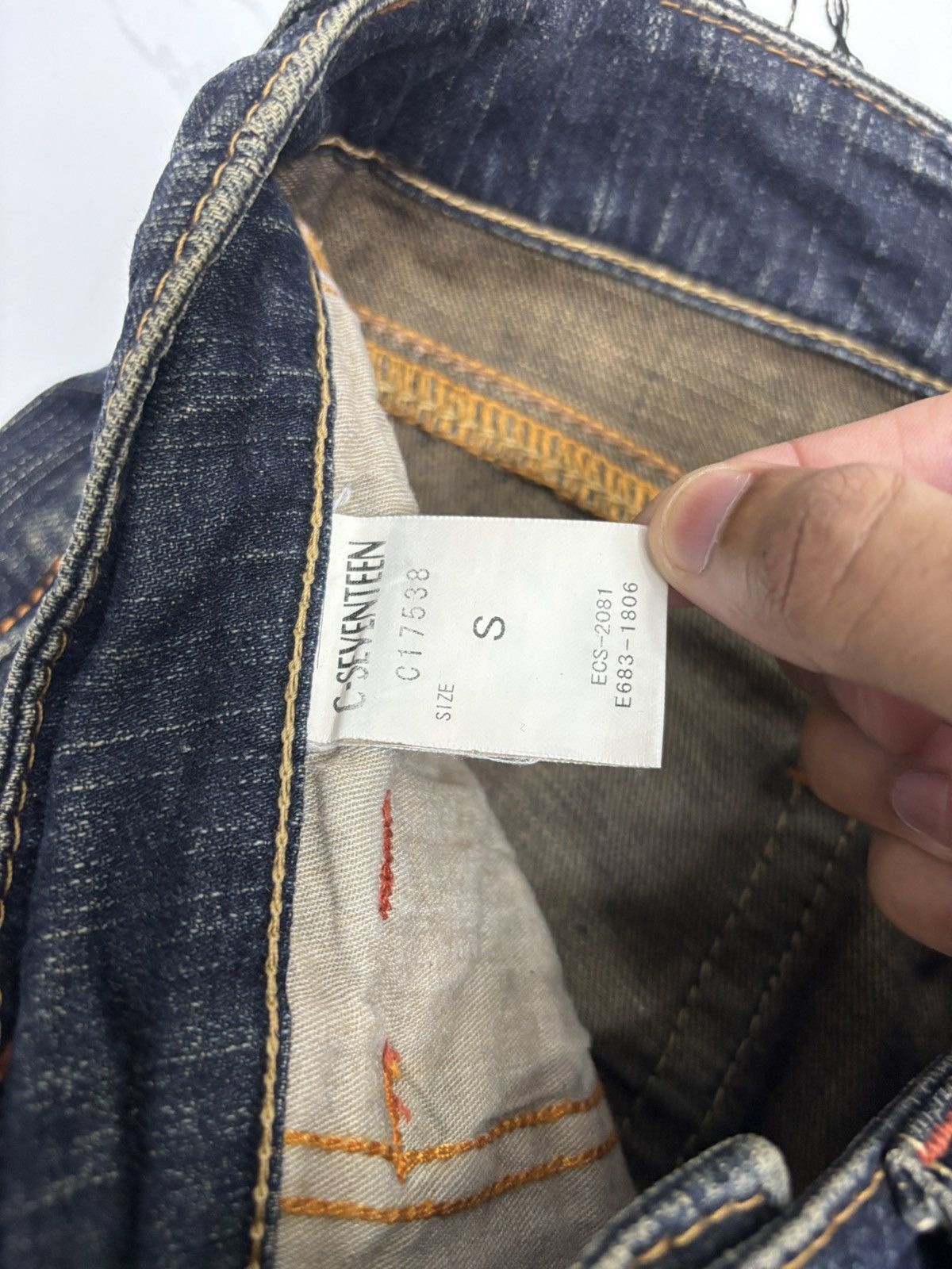 Edwin Flare Jeans C-SEVENTEEN Dark Denim Jean Bootcut Size 29" - 11 Thumbnail