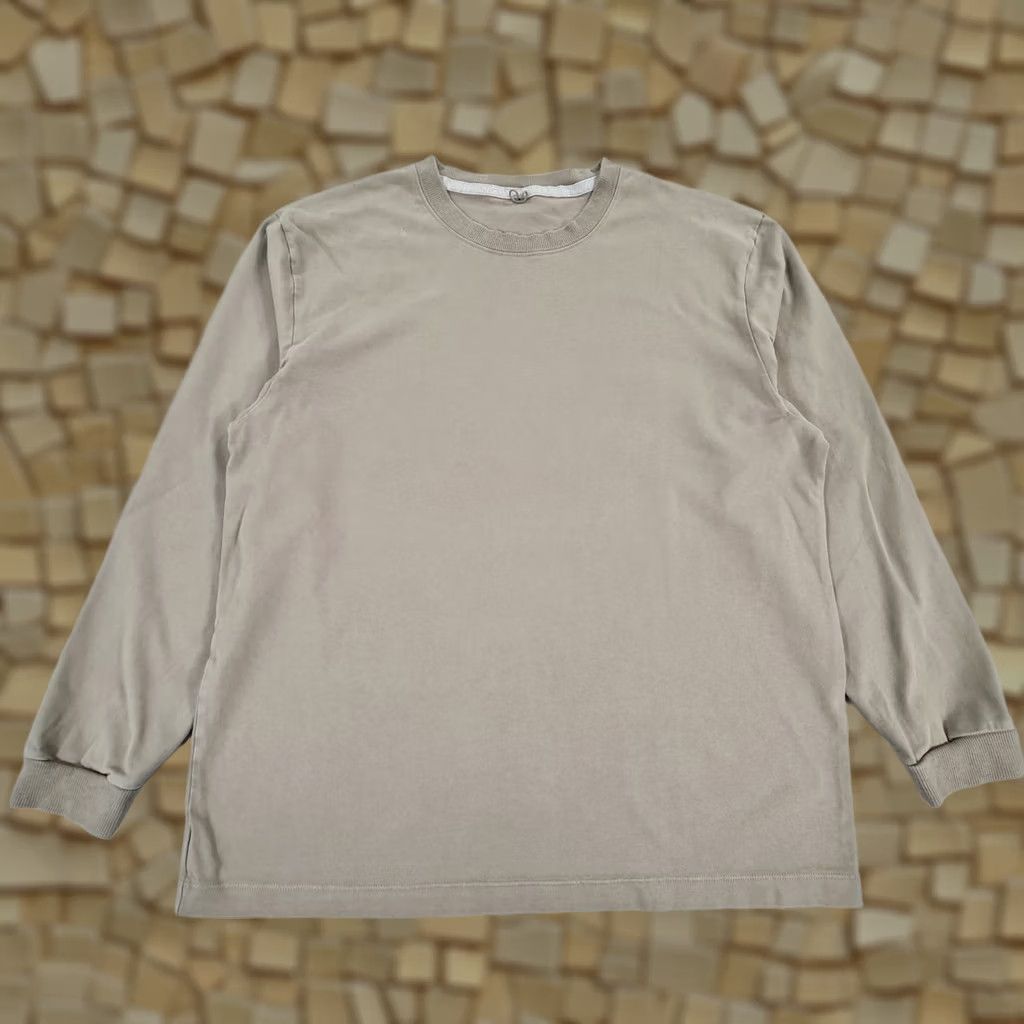 Lululemon Lululemon Mens T Shirt Khaki Green Medium Heavyweight Cotton Long-Sleeves Top Size US M / EU 48-50 / 2 - 1 Thumbnail
