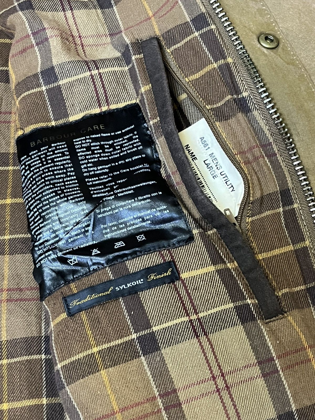 Barbour SICK🔥BARBOUR SYLKOIL WAXED COTTON MENS UTILITY JACKET Size US L / EU 52-54 / 3 - 5 Thumbnail