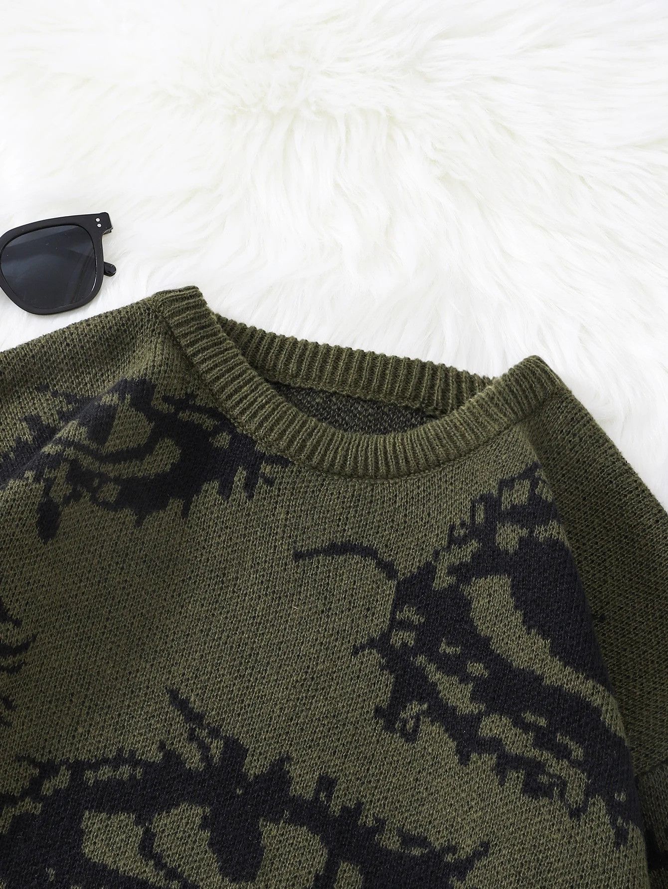 Vintage Abstract Eye Jacquard Pattern Pullover Sweater Size US L / EU 52-54 / 3 - 6 Thumbnail