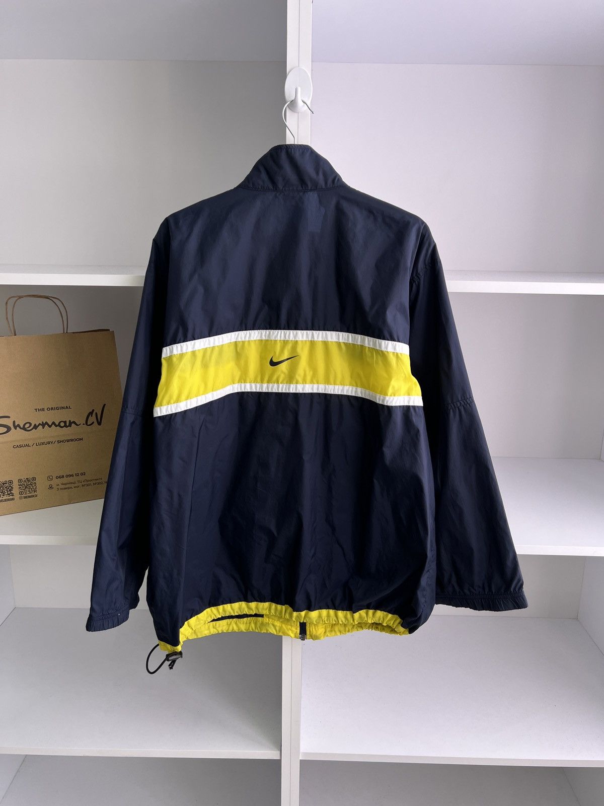 Nike × Vintage Vintage Nike swoosh track jacket drill streetwear y2k Size US M / EU 48-50 / 2 - 10 Thumbnail