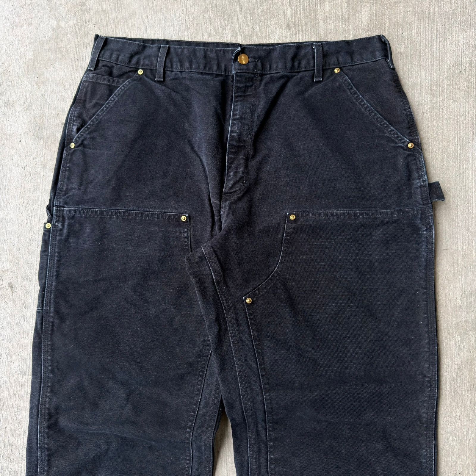 Carhartt × Vintage Carhartt black double knee work wear carpenter pants Size US 36 / EU 52 - 2 Thumbnail
