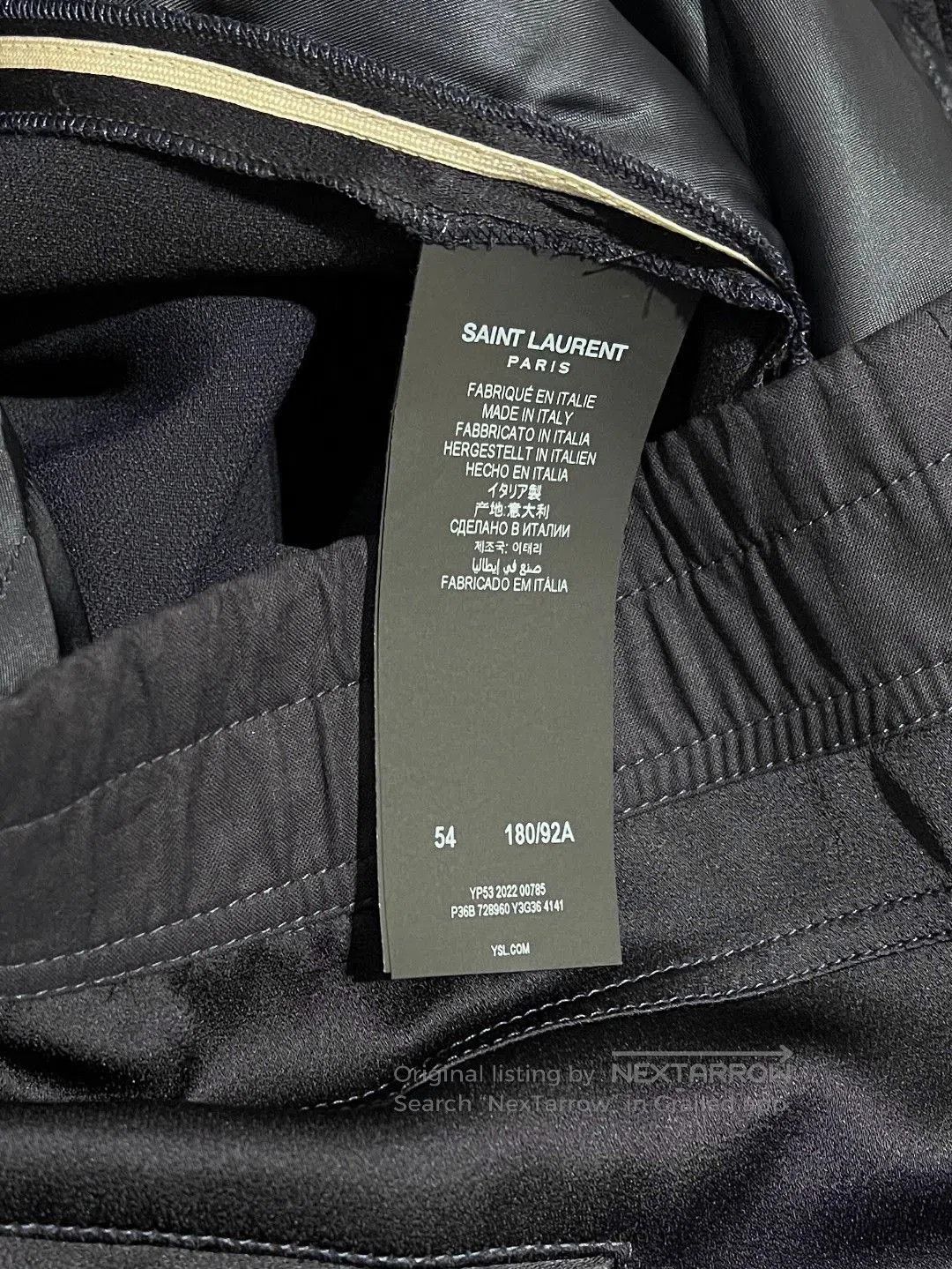 Saint Laurent Paris SAINT LAURENT Drawstring Satin Pants. Size US 36 / EU 52 - 7 Thumbnail