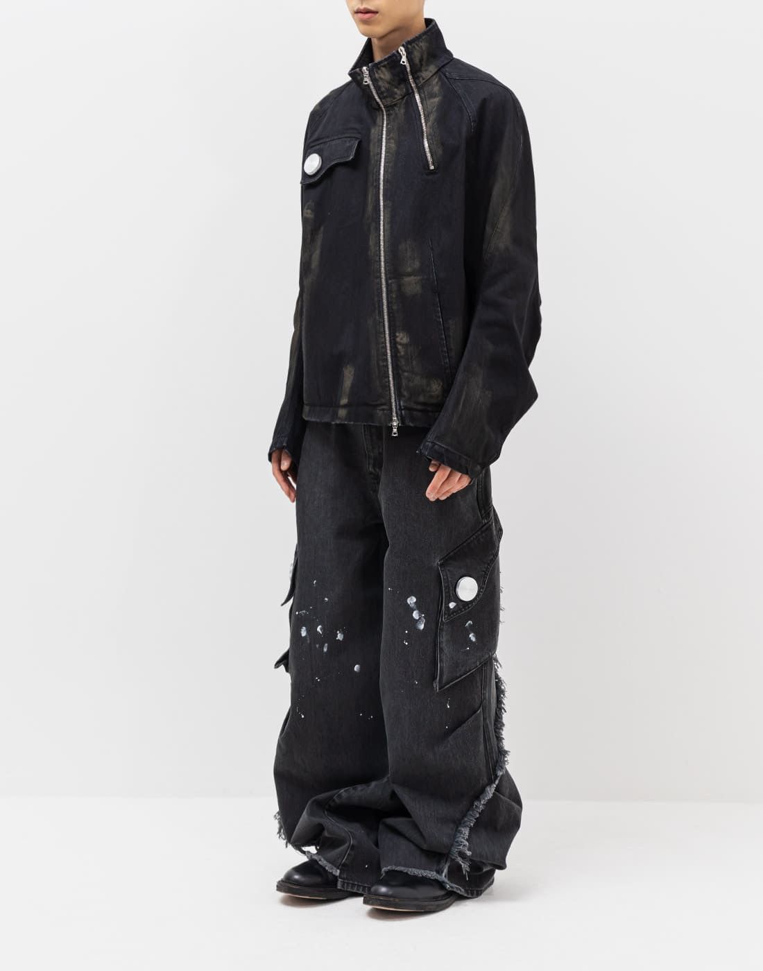 CMMAWEAR CMMAWEAR GAIA CARGO TROUSERS BLACK DENIM | Grailed