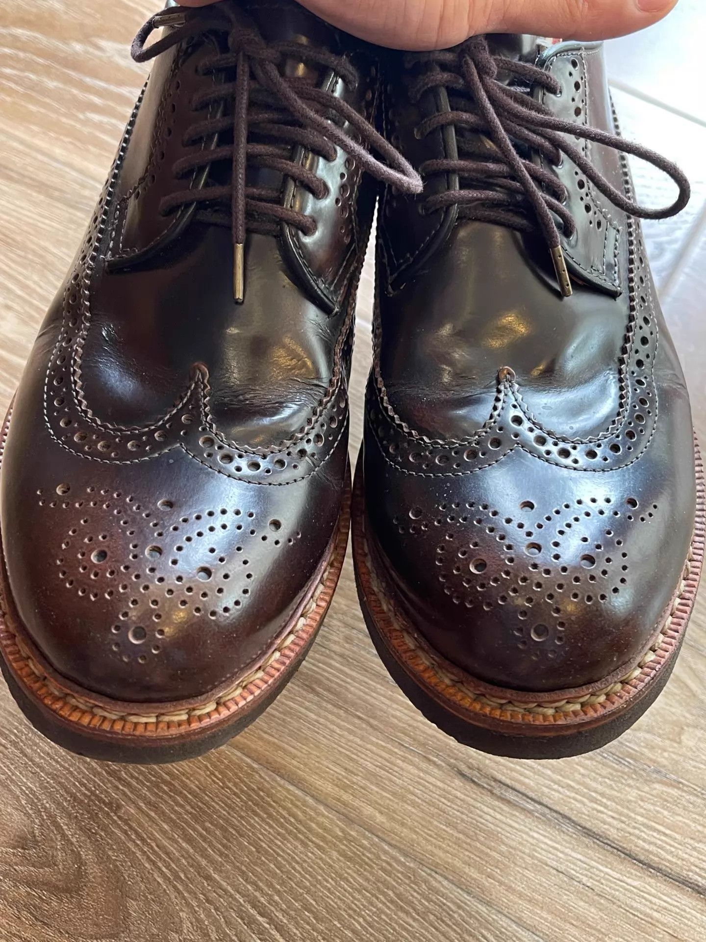 Visvim visvim patraician-wtfolk Cowhide Carved V-Sole Brown 9 Size US 9 / EU 42 - 2 Thumbnail