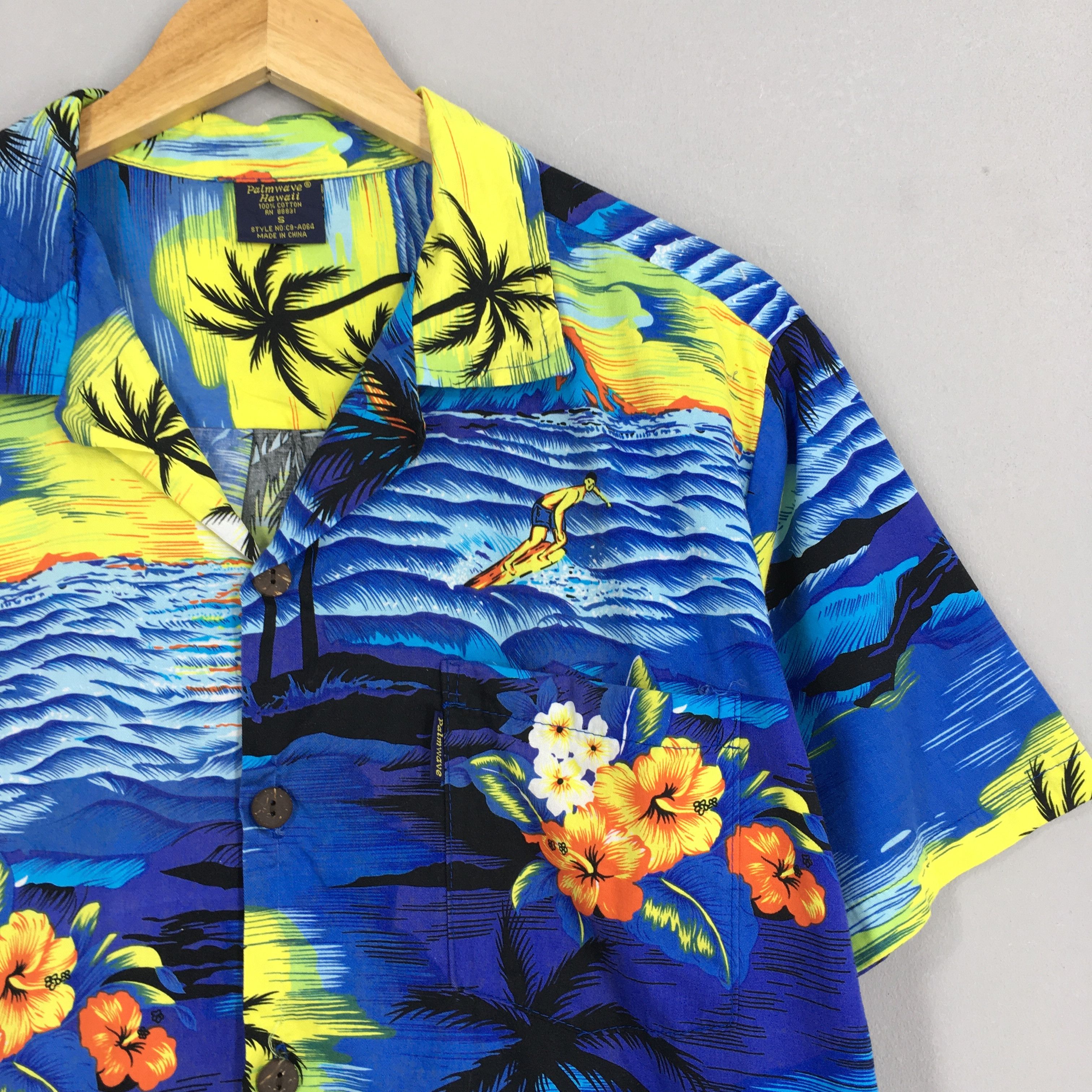 Other Vintage Hawaiian Surfing Palm Tree Aloha Cotton Shirt Small Size US S / EU 44-46 / 1 - 2 Thumbnail