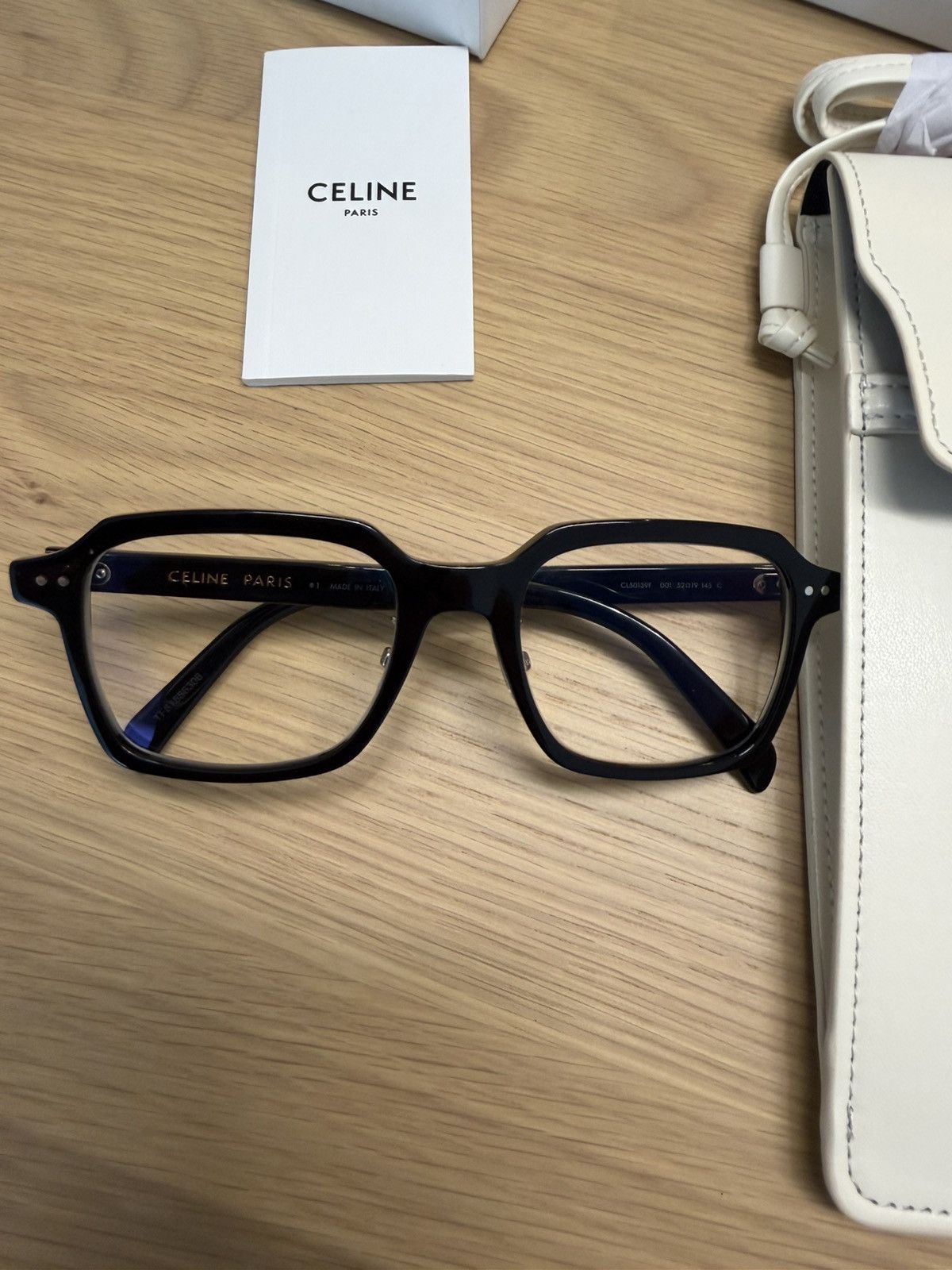 Celine Celine CL50139F Black Rectangular Optical Glasses Frame Size ONE SIZE - 17 Thumbnail