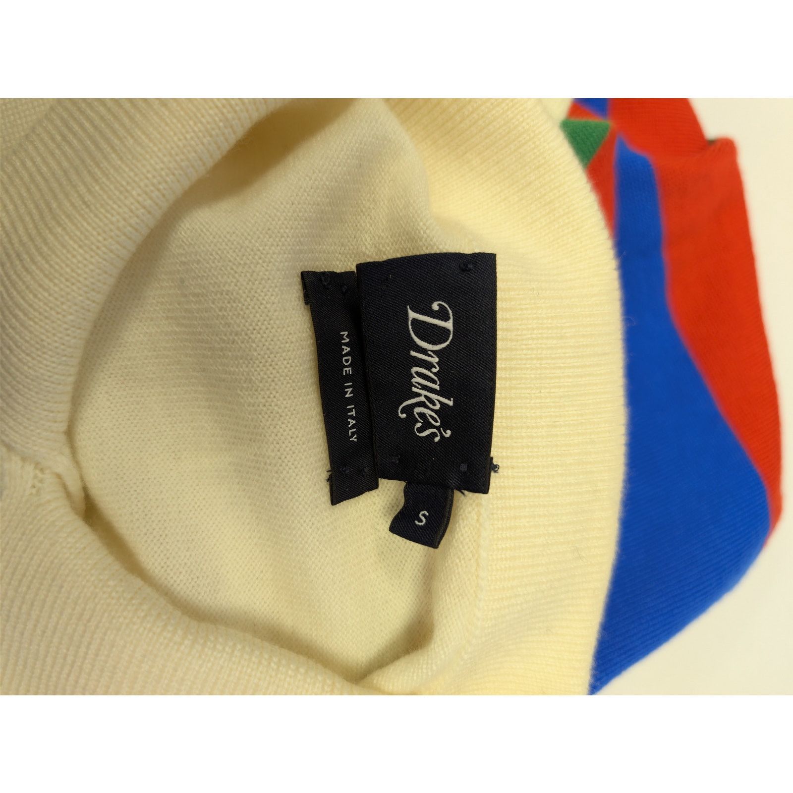 Drake's o1rshd1 CC20 stripe extrafine merino wool rugby polo sweater Size US S / EU 44-46 / 1 - 18 Thumbnail