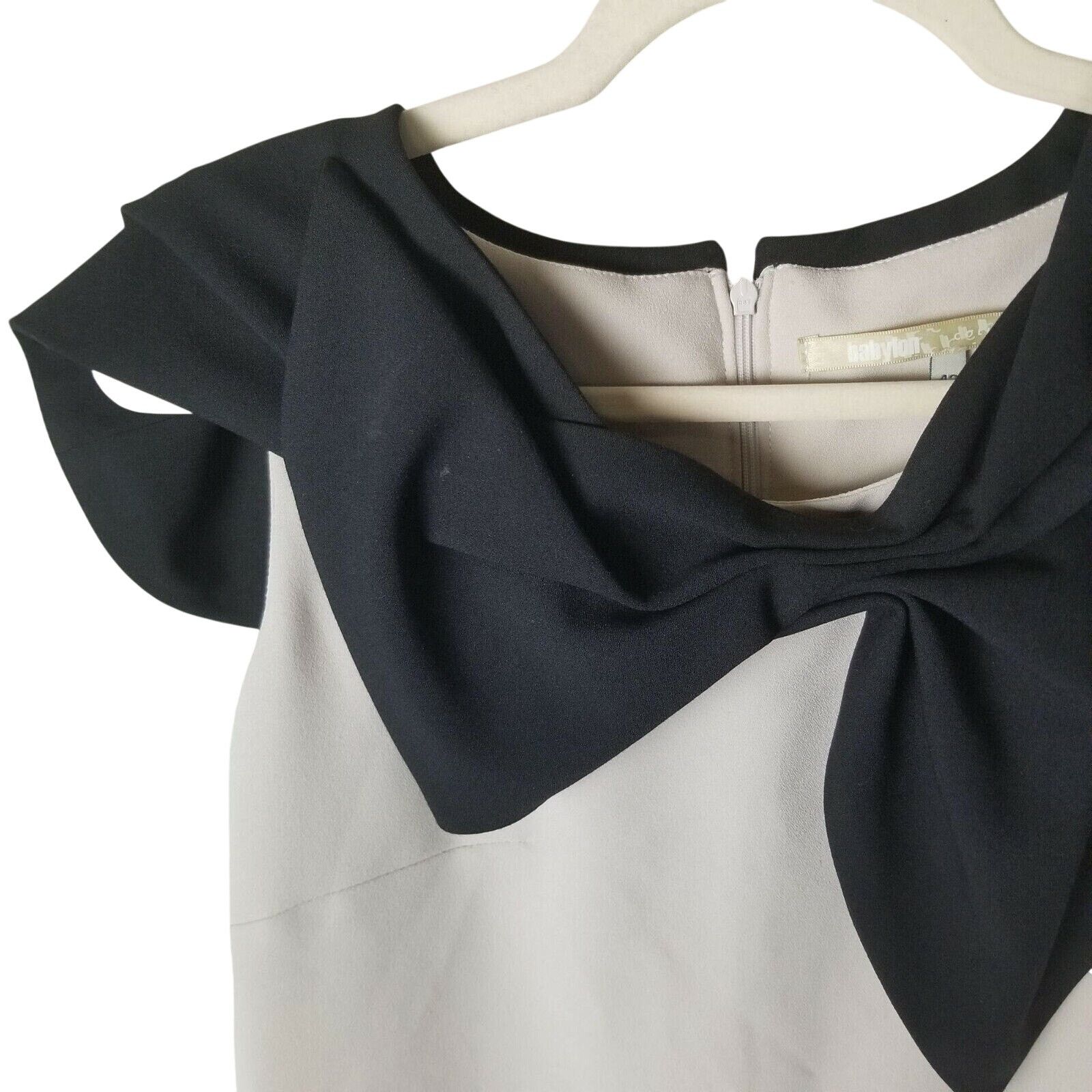 Babylon Babylon Womens Bow Mini Dress Size 6 Designer Cocktail Party Size M / US 6-8 / IT 42-44 - 3 Thumbnail