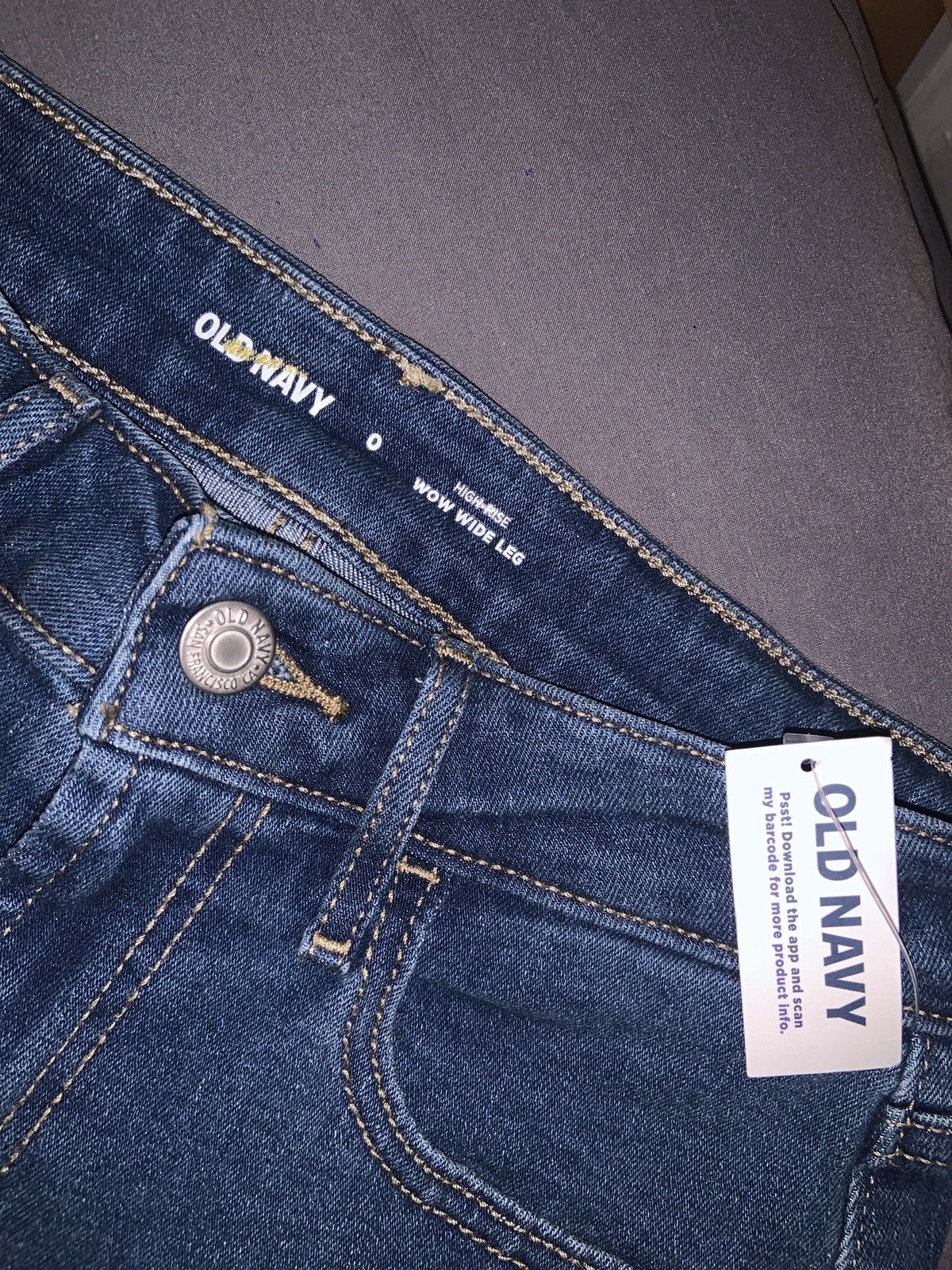 Old Navy Womens - High-Waisted Wow Wide-Leg Jeans - Size 0 Size 25" / US 0 / IT 36 - 2 Thumbnail