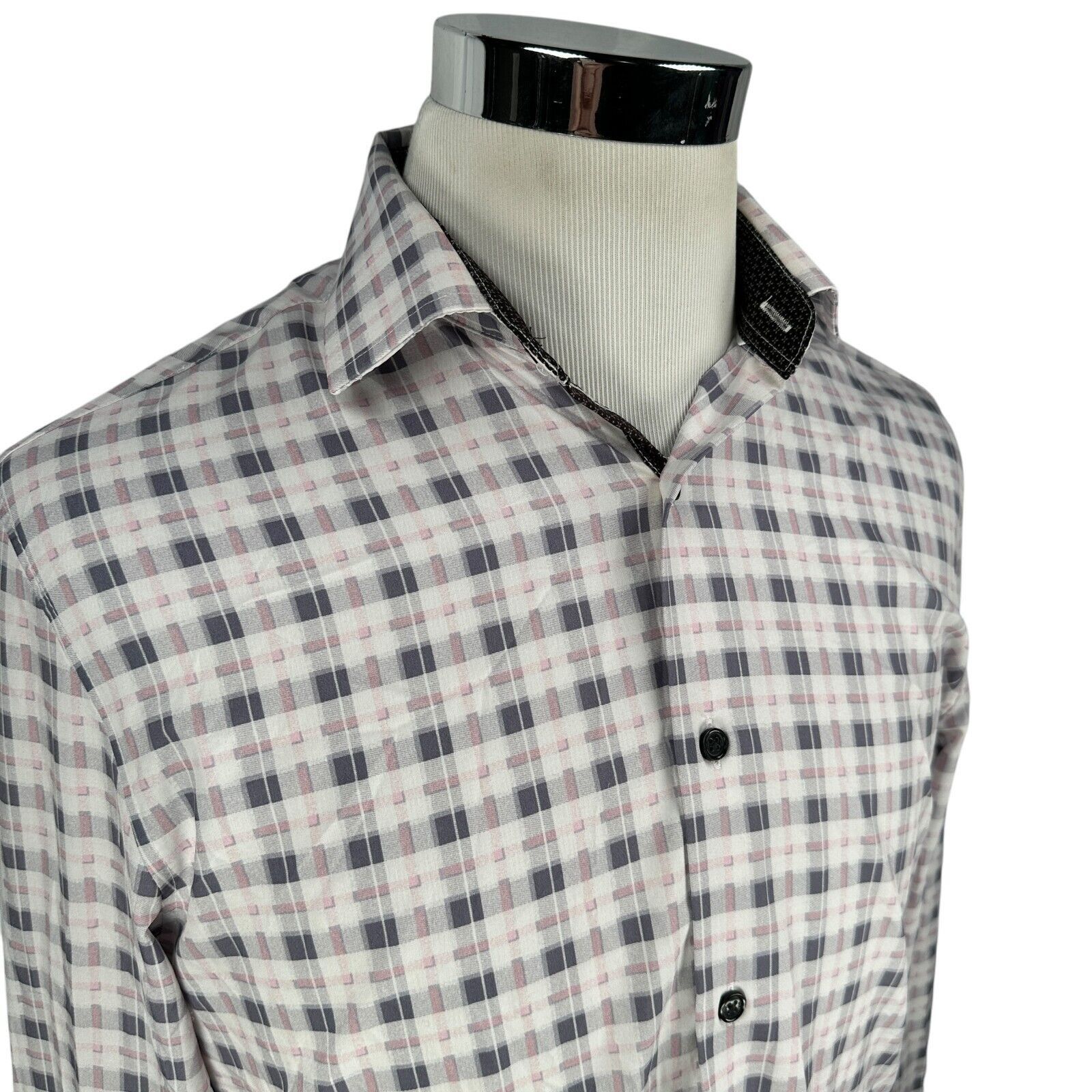 Other WRK 4-Way Stretch Dress Shirt Men’s 15.5 White Gray Pink Size US M / EU 48-50 / 2 - 2 Thumbnail