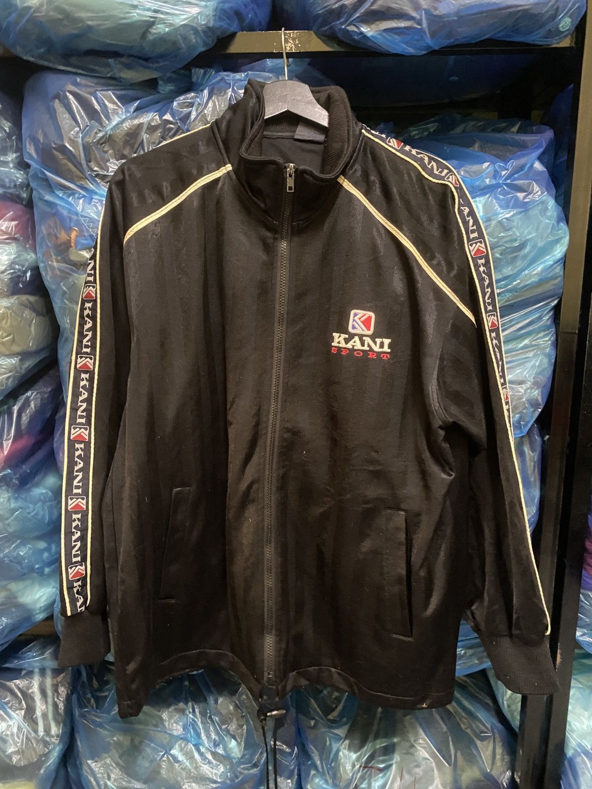Karl Kani Vintage KANI Sport Black Logo Track Jacket - Size L - 2000s Size US L / EU 52-54 / 3 - 2 Thumbnail
