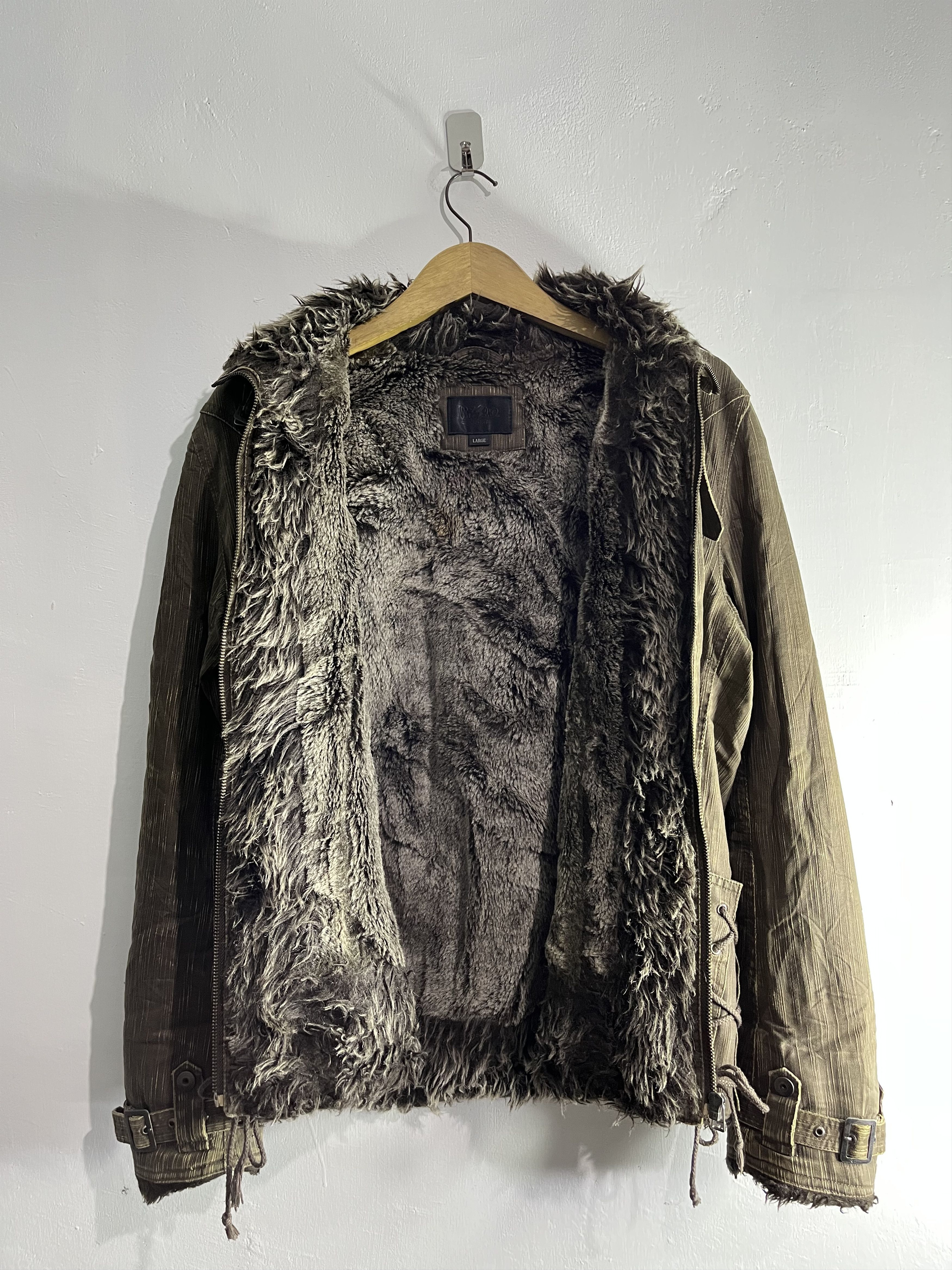 Mossimo Japanese Mossimo faux fur lace up bondage jacket Size US L / EU 52-54 / 3 - 2 Thumbnail