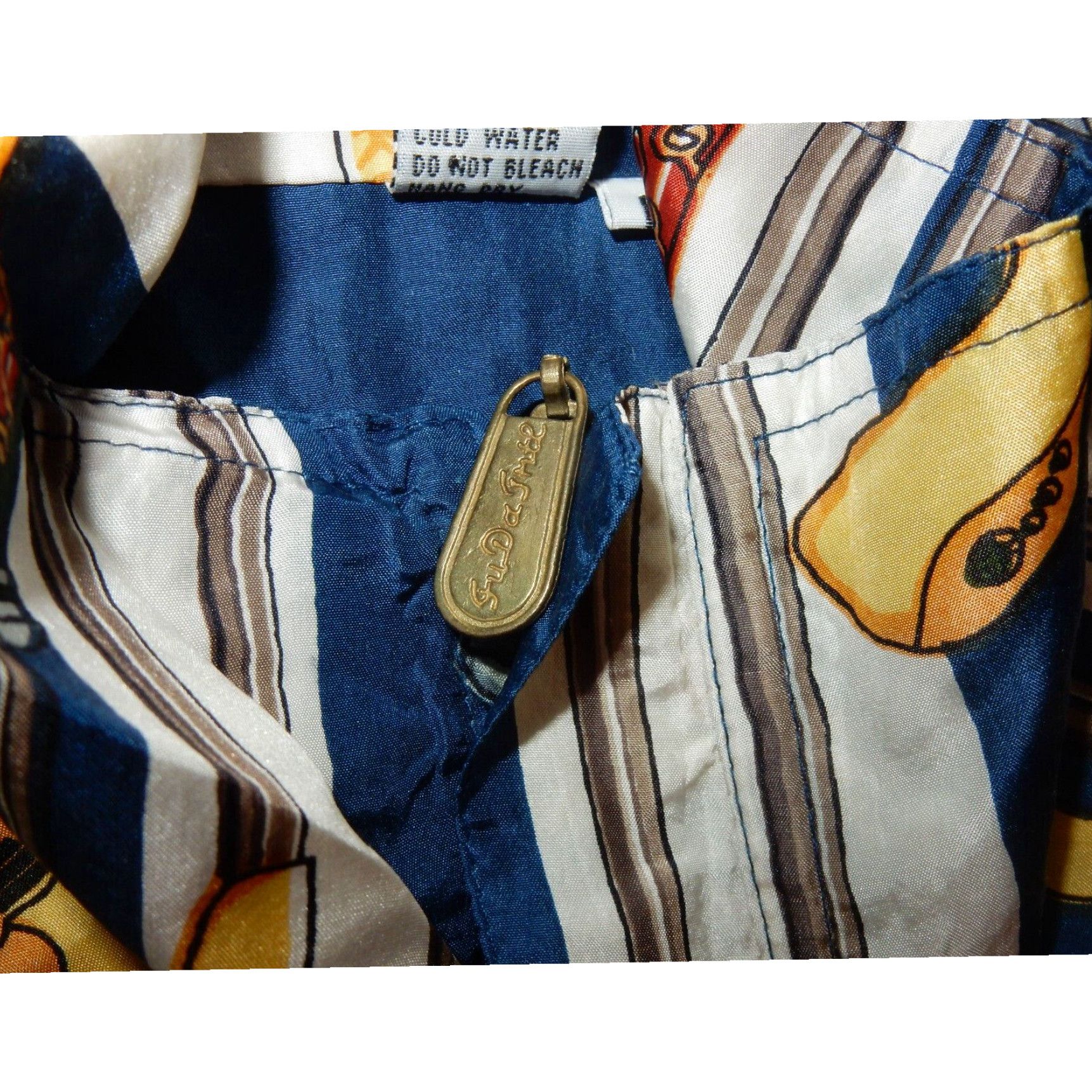 Vintage VINTAGE FUDA 100% Silk Bomber Jacket Women's Petite Large Blue Size L / US 10 / IT 46 - 3 Thumbnail
