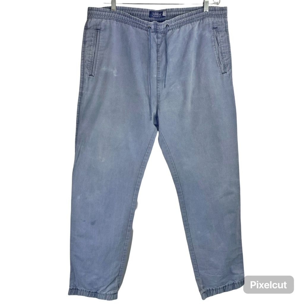 Topman TOPMAN Men’s Blue Chino Jogger Pants Leg Cuffs Size 36W 32L Size US 34 / EU 50 - 1 Thumbnail