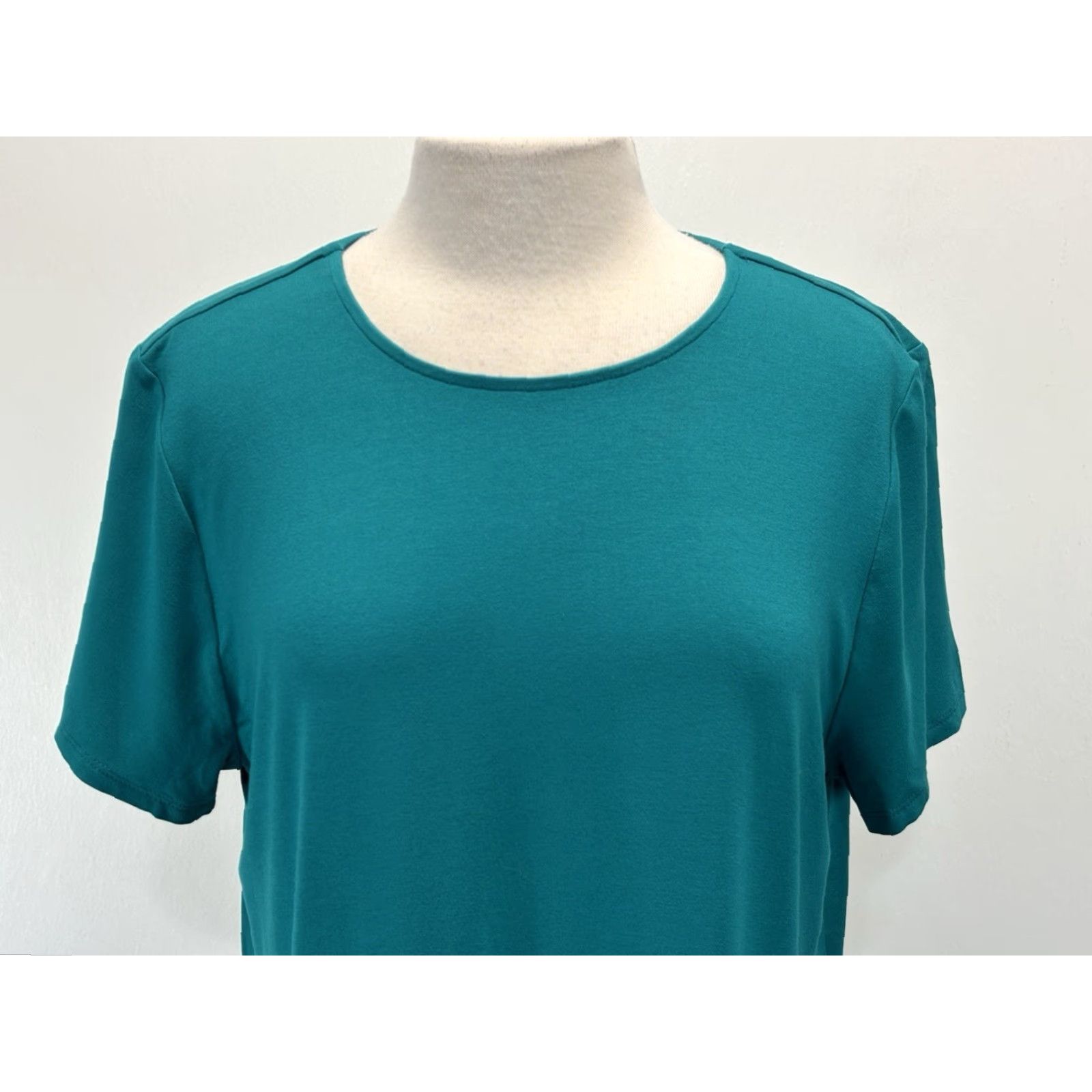 J. Jill VINTAGE J Jill Wearever Collection Shift Dress Womens Dress Knee Length Short Sleeve Blue Green L Size Regular Size 36" / US 14 / IT 50 - 5 Thumbnail