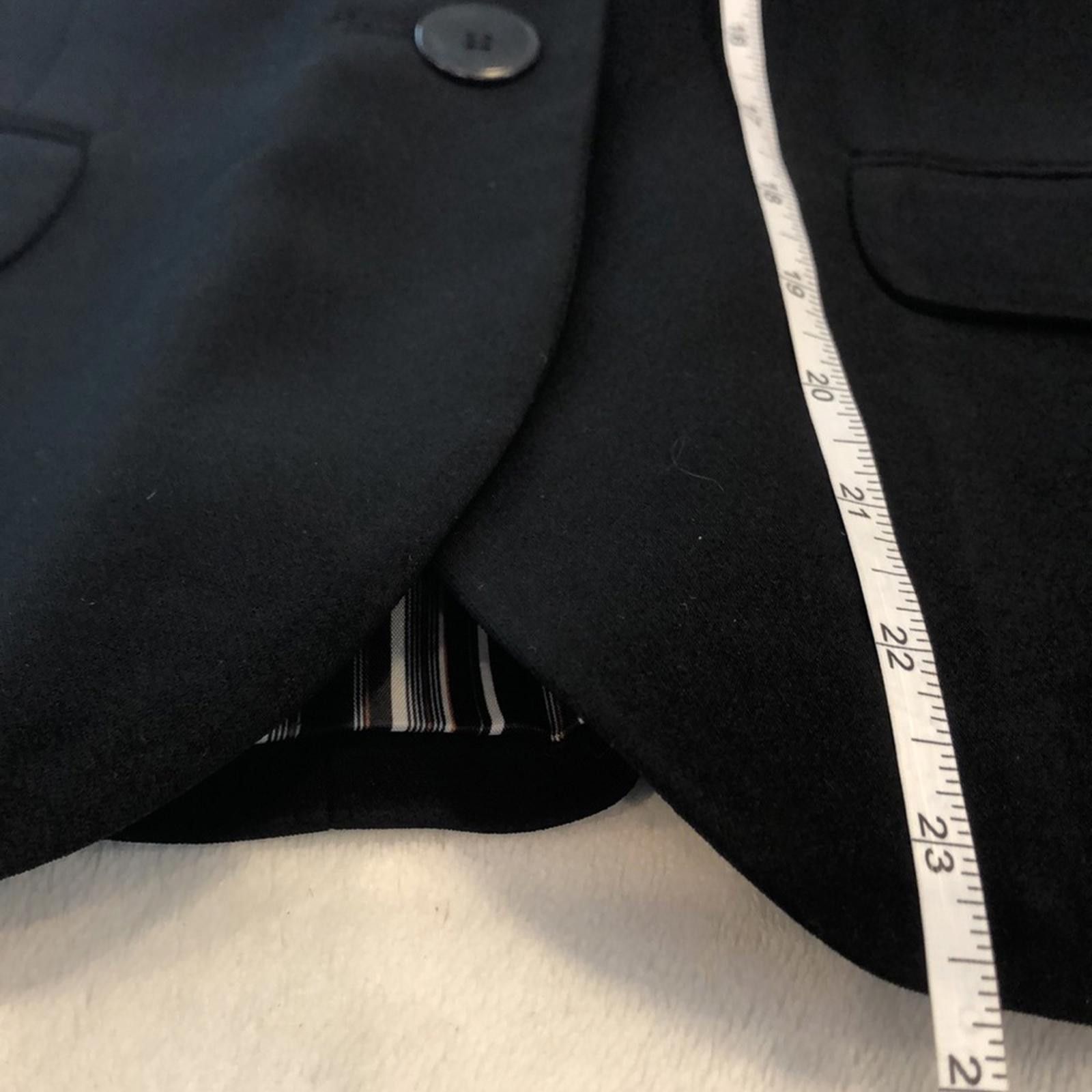 Nine West Nine West Black Blazer striped lined V neck button up SZ 2 Size XS / US 0-2 / IT 36-38 - 12 Thumbnail