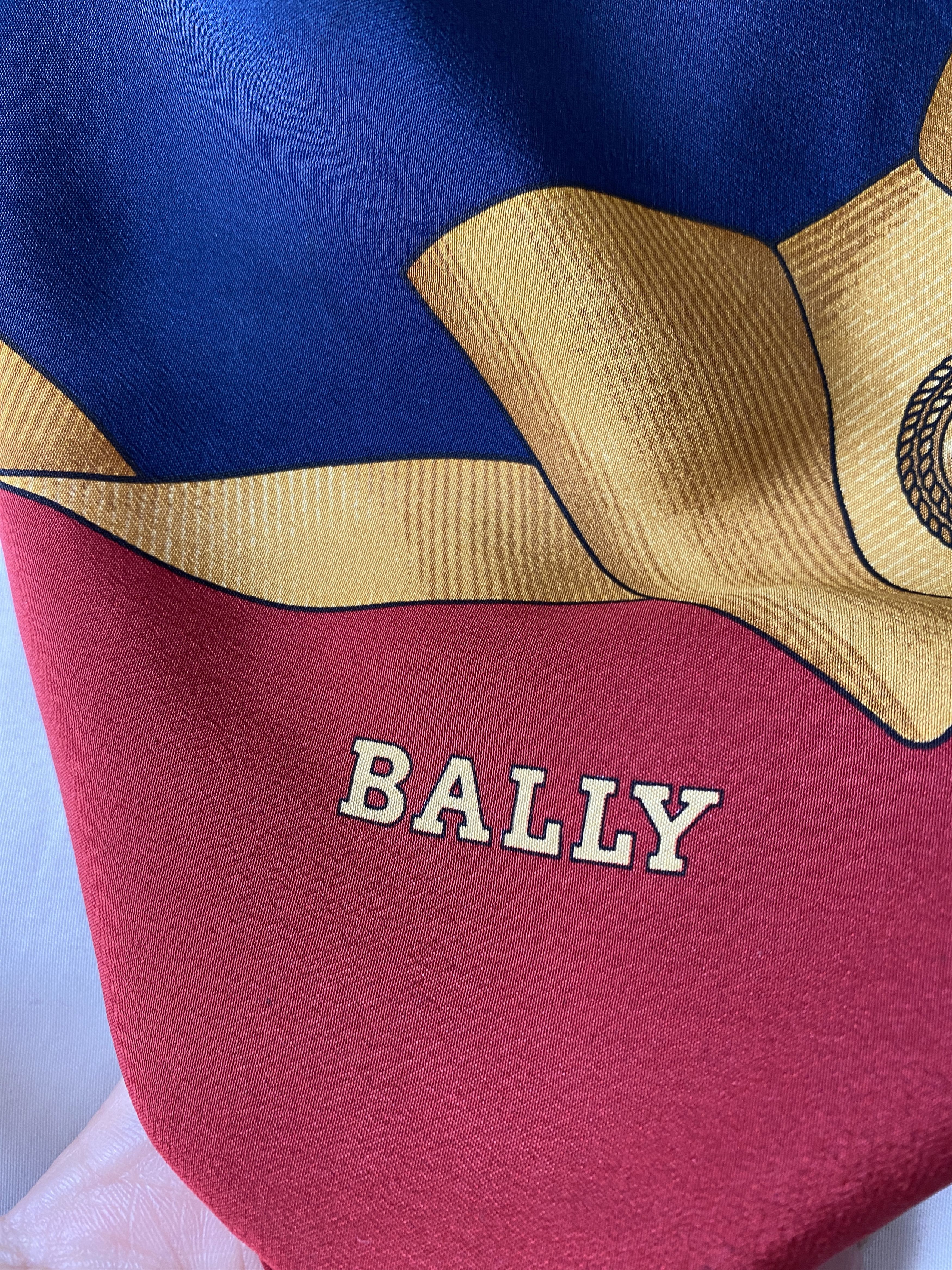 Bally × Vintage Vintage Bally Coin Monogram Silk Scarf Size ONE SIZE - 6 Thumbnail