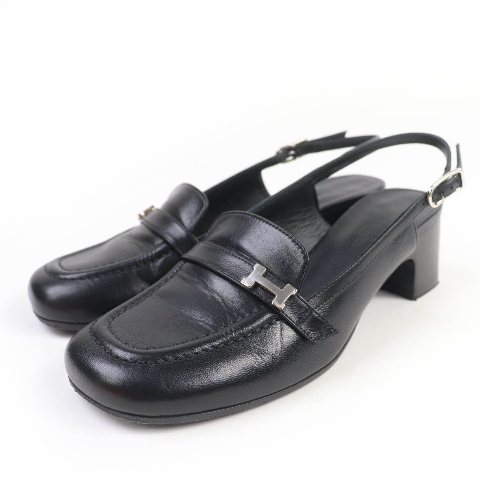 Hermes Hermes Hermes Anfini Strap Leather Pumps Leather Shoes DUTY FREE for USA Size ONE SIZE - 1 Thumbnail