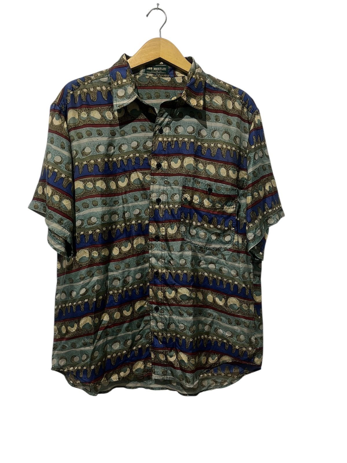 SikSilk VINTAGE 90s SNOW MOUNTAINS PURE SILK Size US XL / EU 56 / 4 - 1 Thumbnail