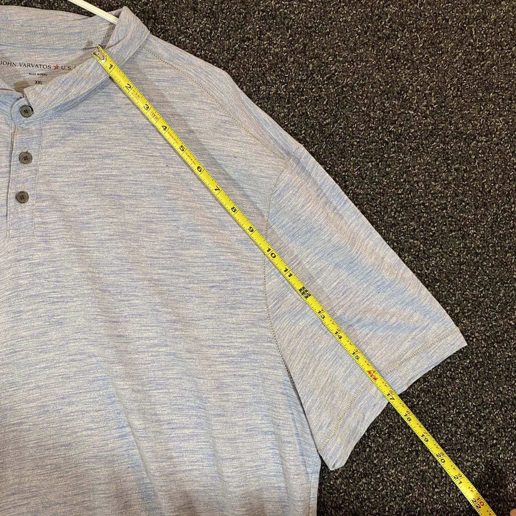 John Varvatos VINTAGE John Varvatos Polo Shirt Men 2XL Blue Short Sleeve Casual Knit Breathable Summer Golf Rugby Size US XXL / EU 58 / 5 - 5 Thumbnail