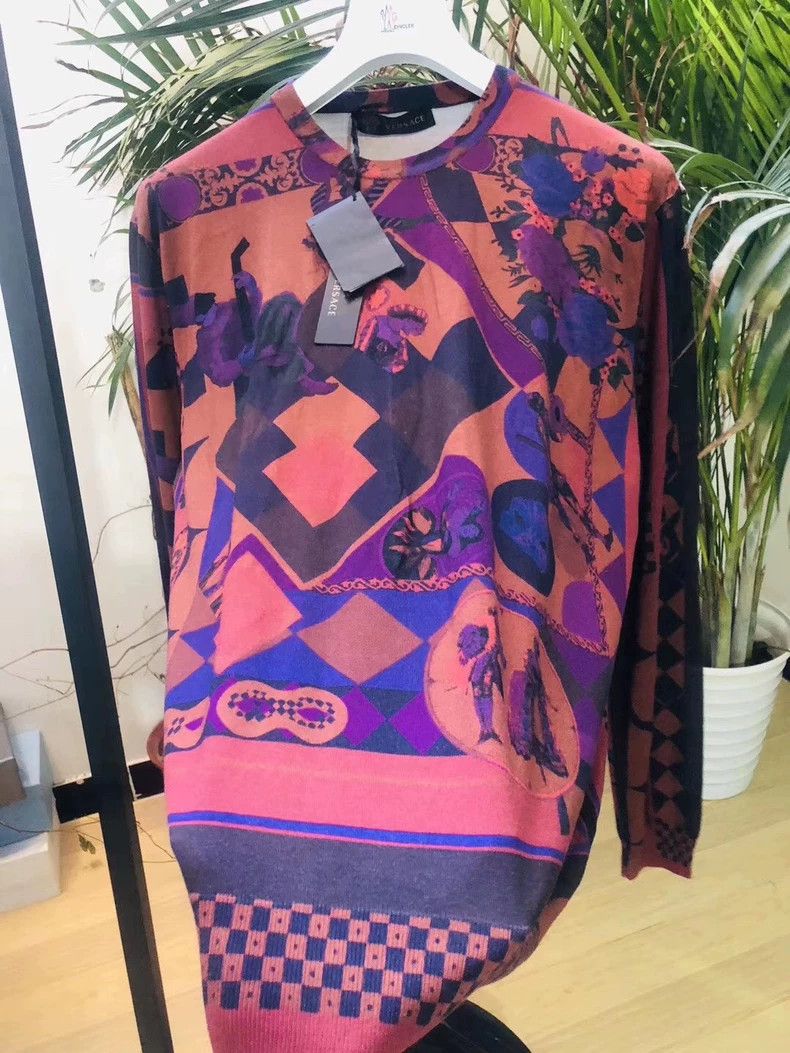 Versace Versace Mulberry silk as a base Size L / US 10 / IT 46 - 6 Thumbnail