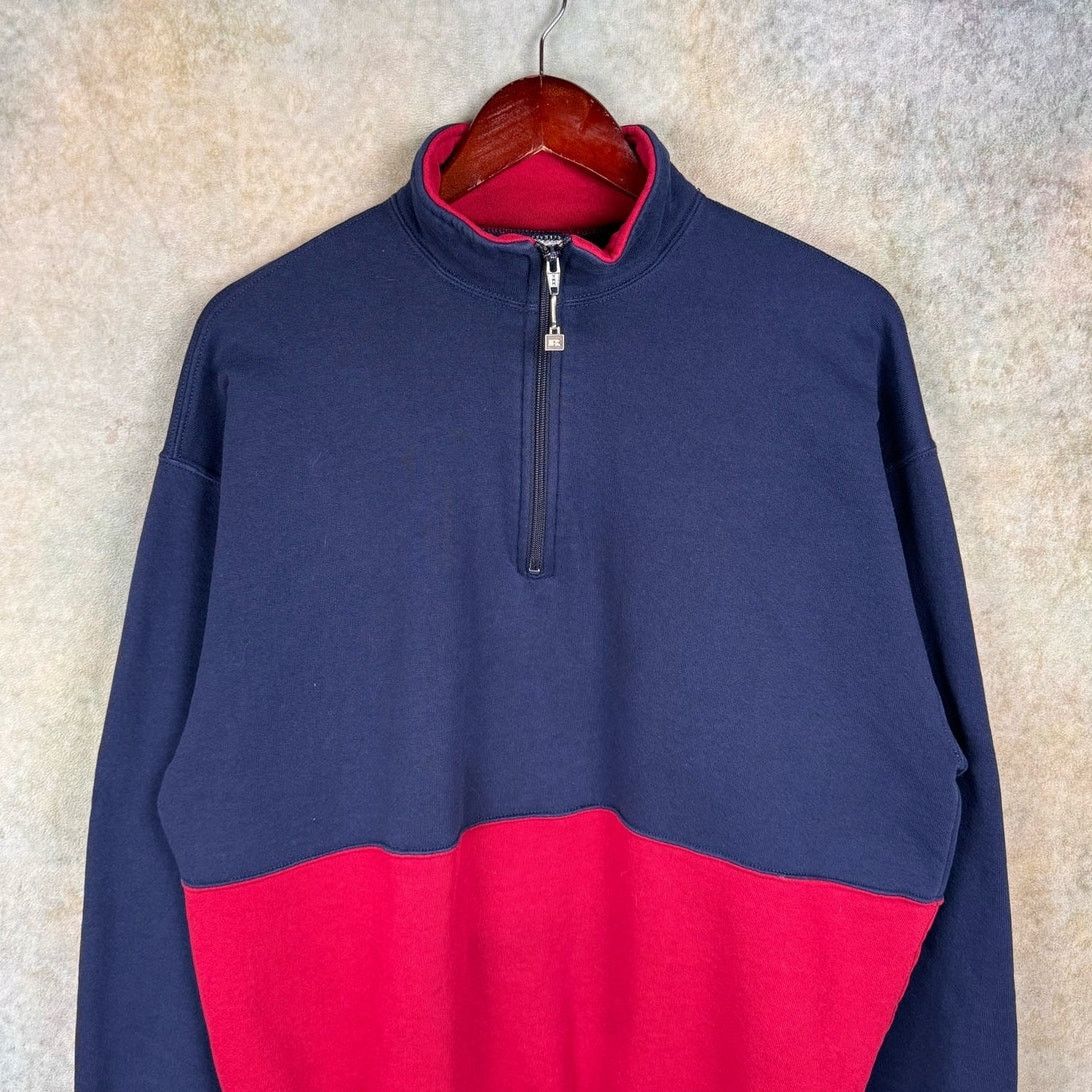 Russell Athletic × Vintage VTG 90s Russell Athletic Q Zip Sweatshirt Sz XL USA Made Size US XL / EU 56 / 4 - 2 Thumbnail