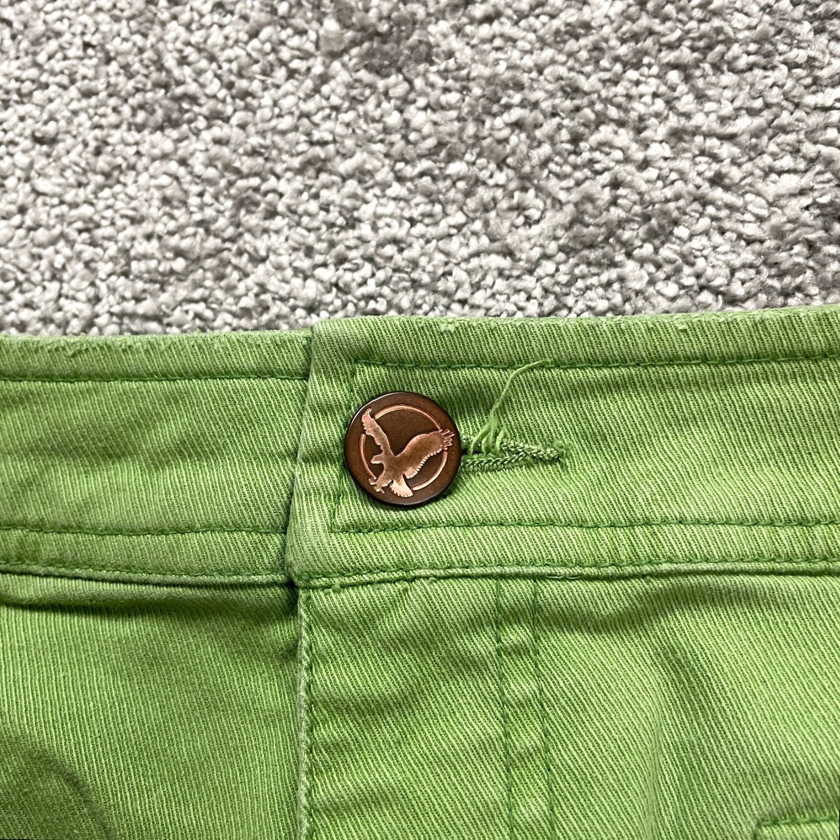 American Eagle Outfitters VINTAGE American Eagle Womens Cropped Jeans 8 Green Stretch Denim 21-Inch Inseam Regular Fit Women Size 30" / US 8 / IT 44 - 7 Thumbnail