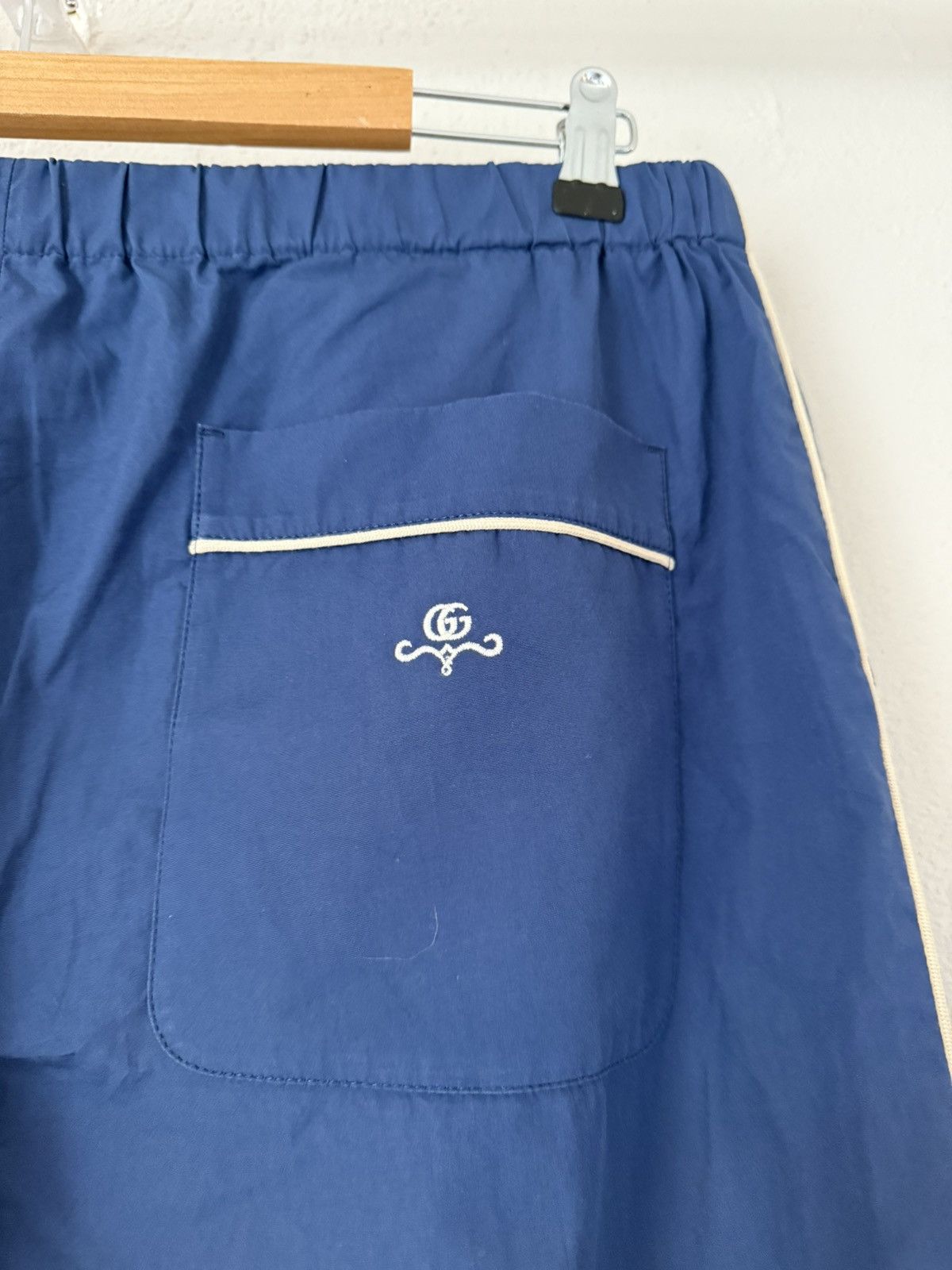 Gucci Gucci Track Pants in Navy Cotton with Side Stripe – Size 52 Size US 30 / EU 46 - 9 Thumbnail