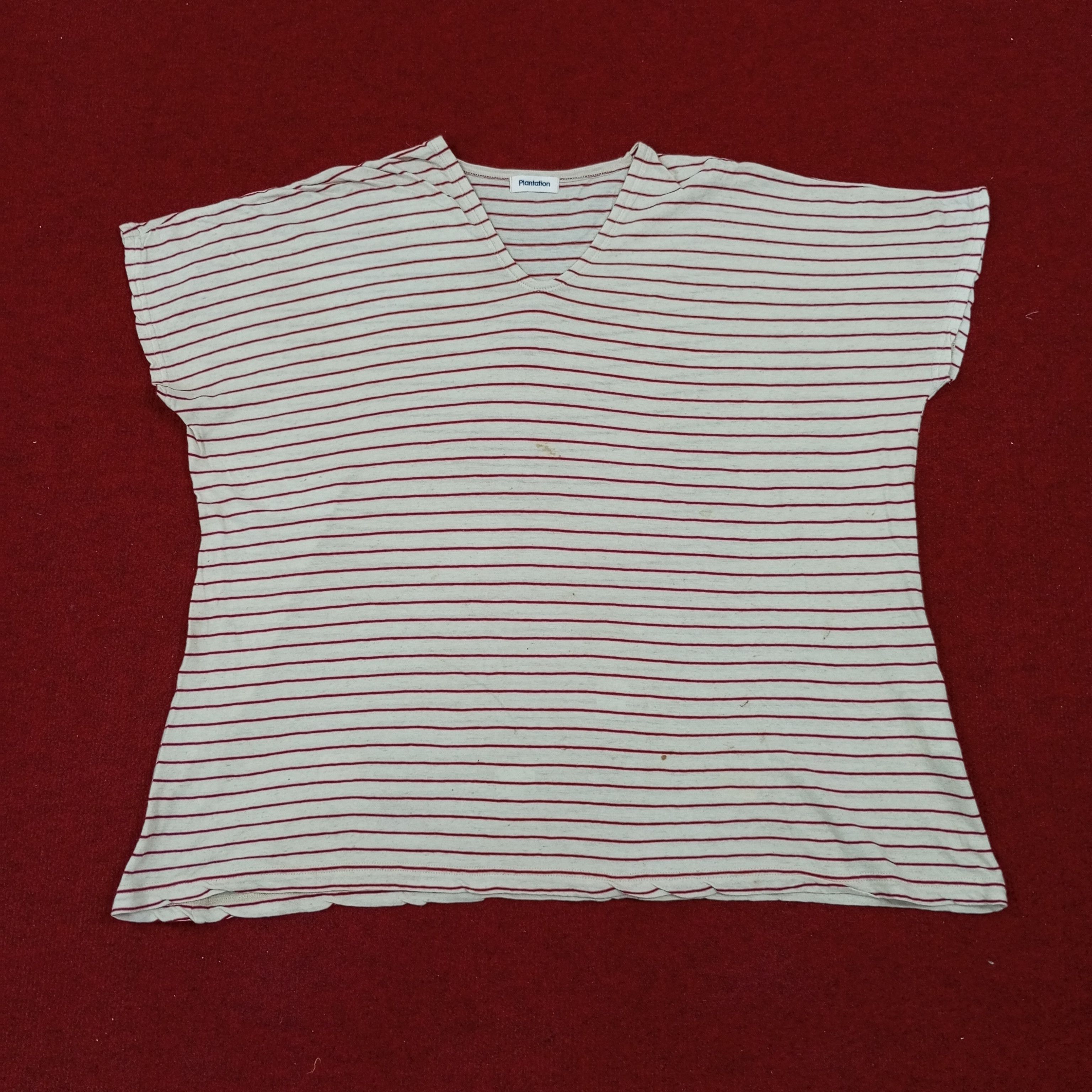 Designer × Issey Miyake × Vintage Plantation Issey Miyake Japanese Designer Brand Stripes Tees Size XXL / US 16-18 / IT 52-54 - 1 Thumbnail